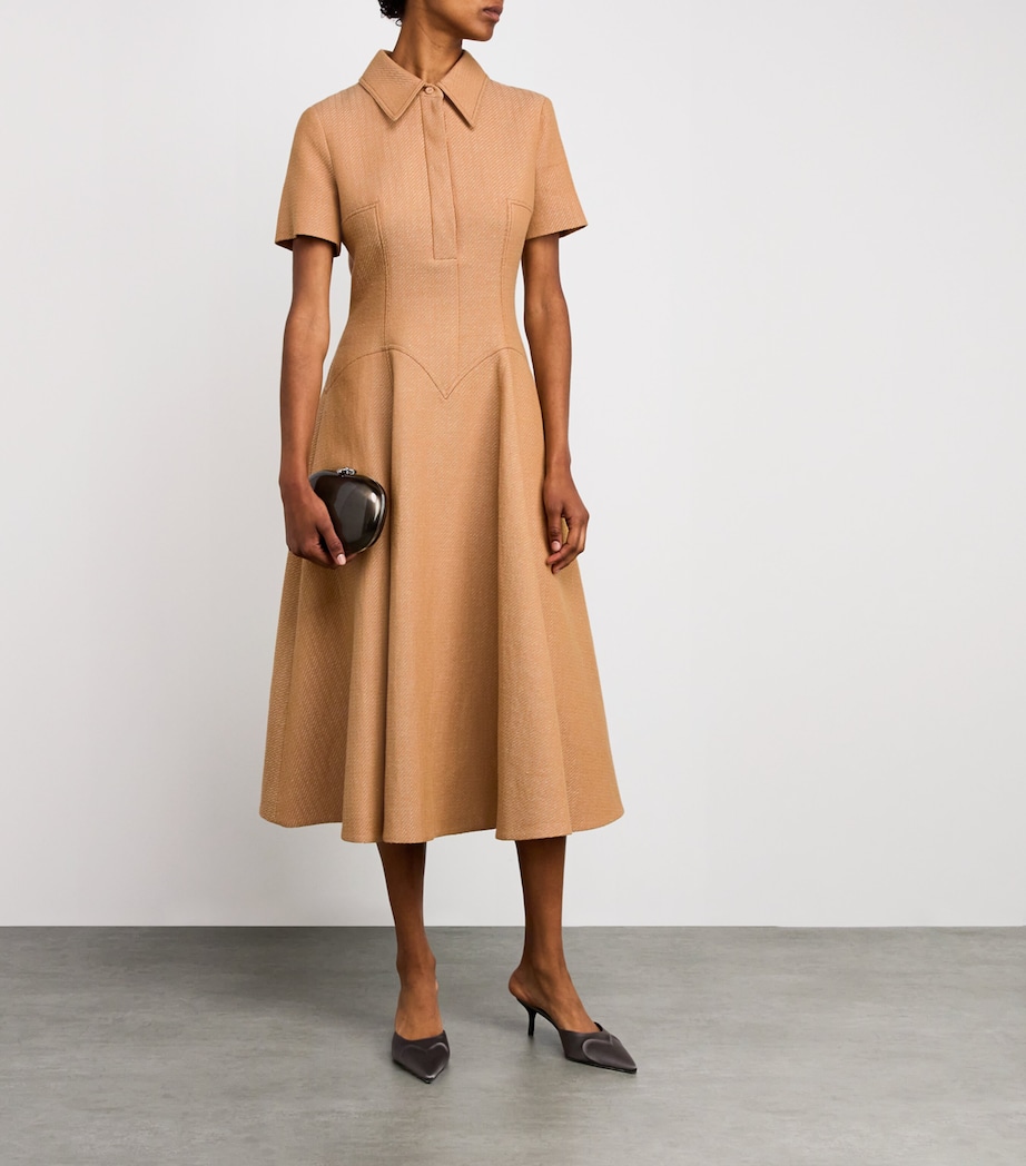 Tailored Jody Midi Dress TAN Image 2