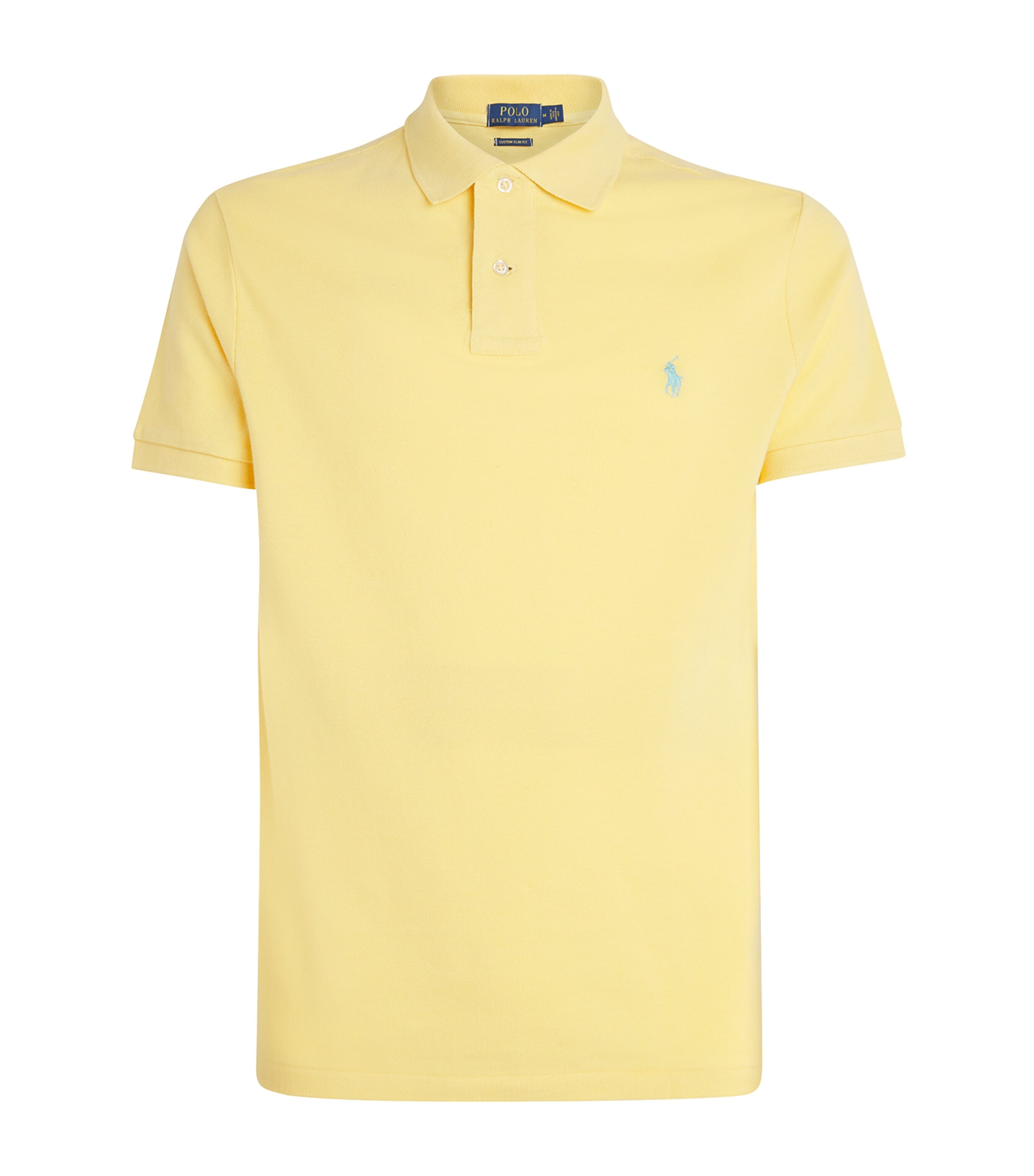 Polo Ralph Lauren Mens Cotton Mesh Polo Pony Polo Shirt Corn Yellow Image 1