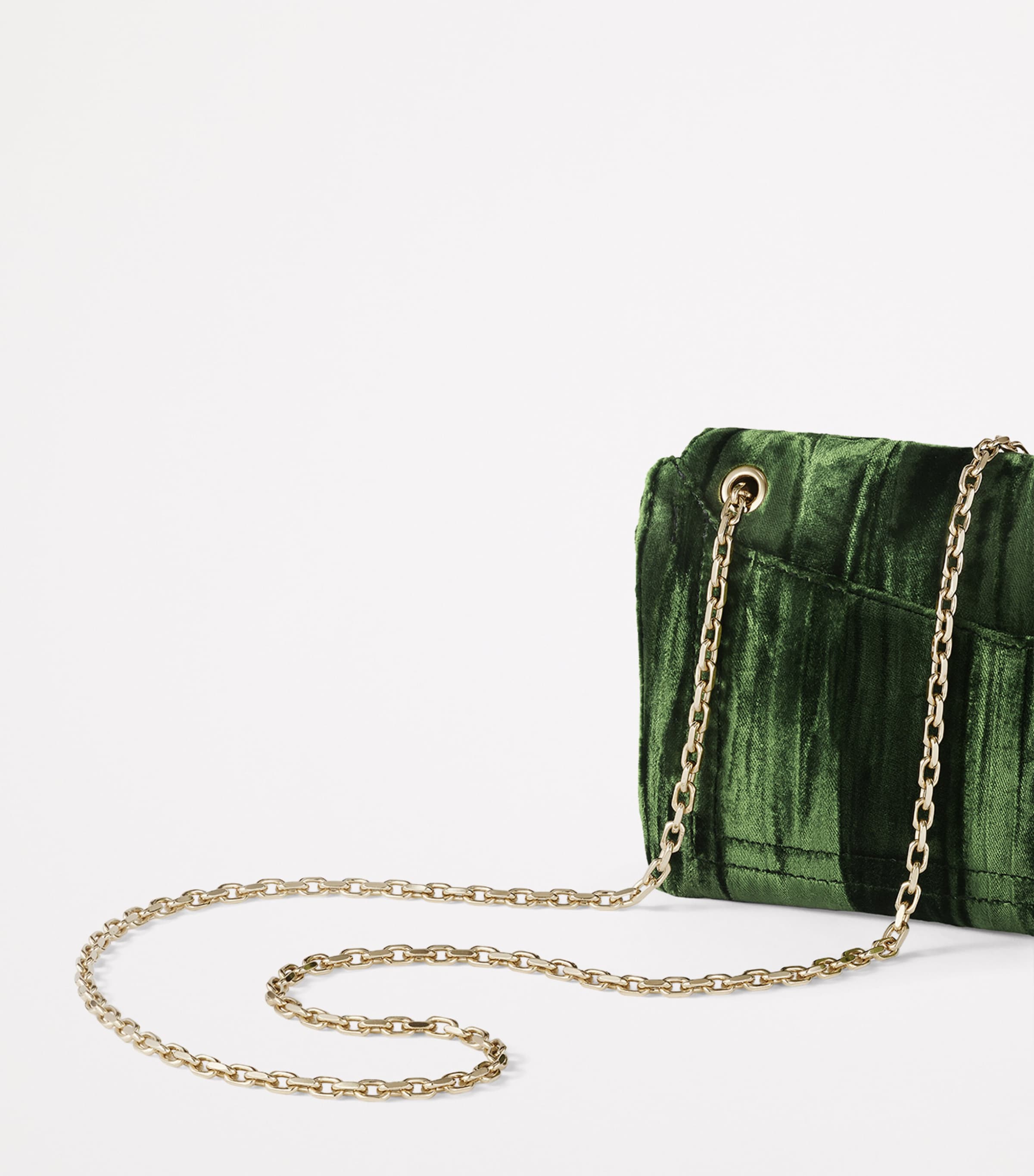Velvet Panthère Graphique de Cartier Chain Pouch GREEN Image 2