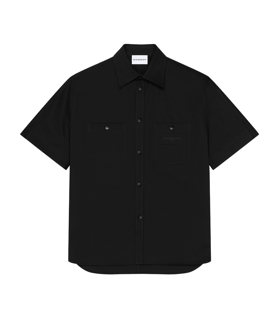 Cotton Double-Pocket Shirt BLACK Image 1