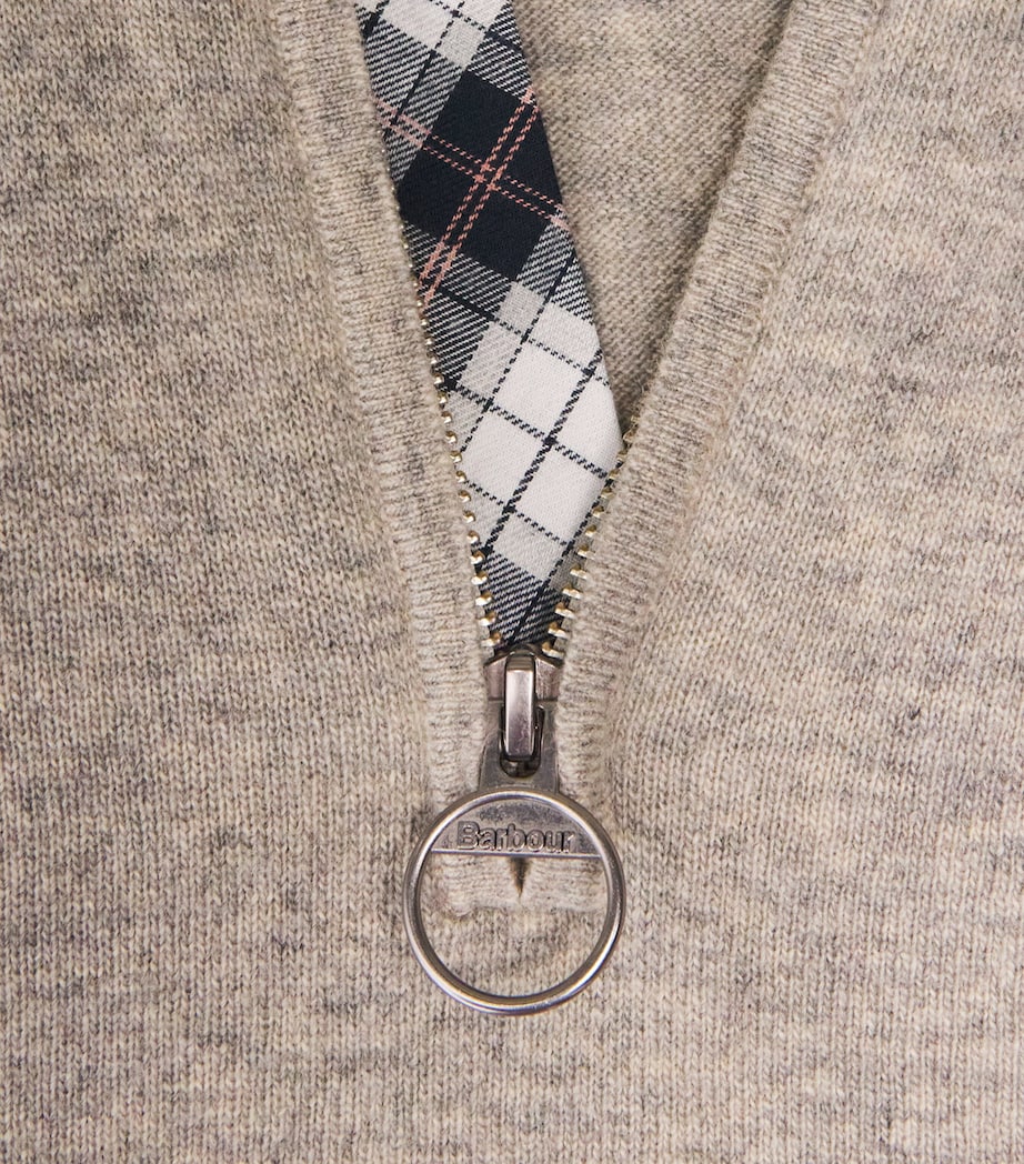 Wool-Cashmere Waterbury Quarter-Zip Sweater MIST Image 5