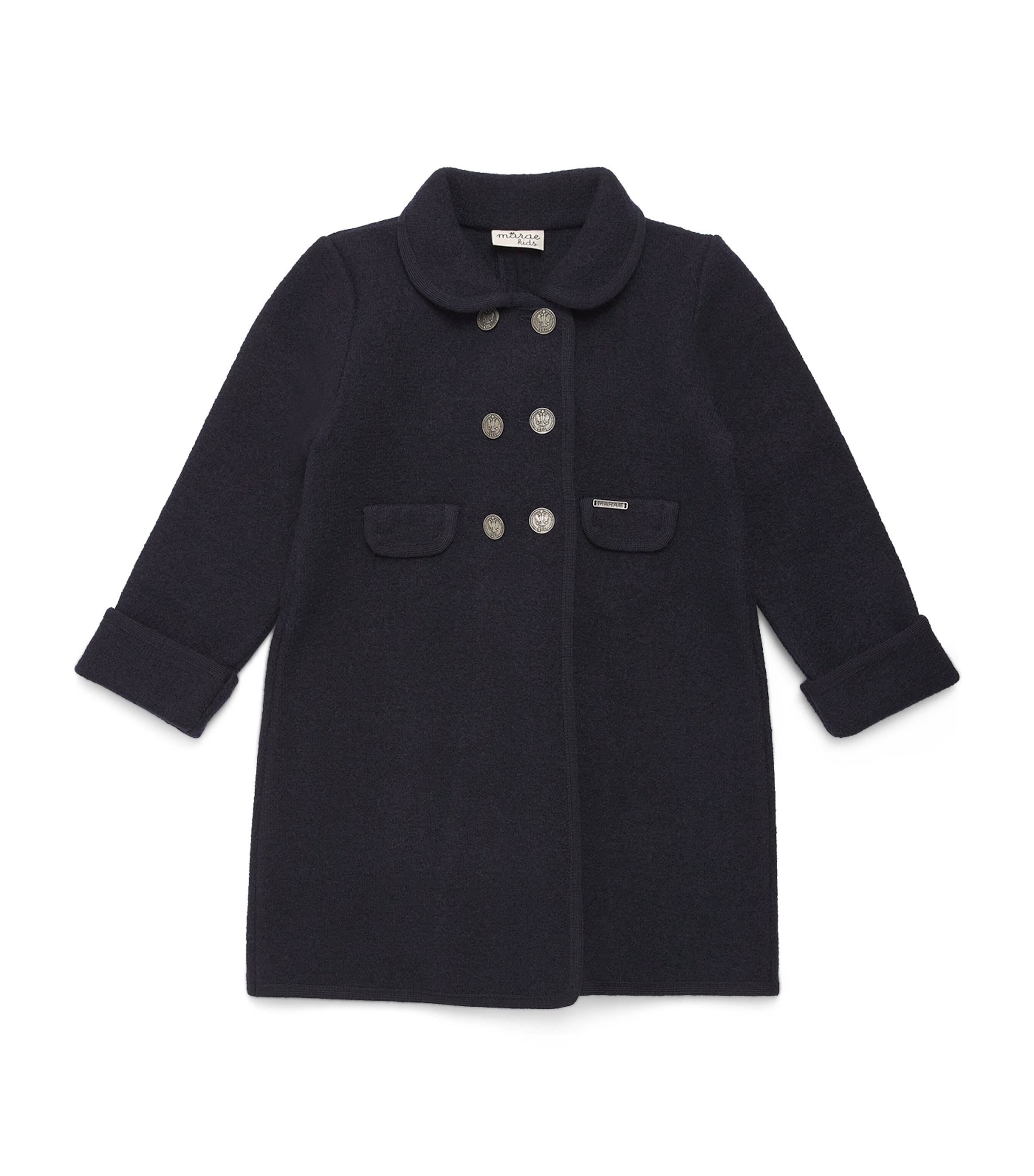 Shop Marae Wool Double-breasted Coat In Blue