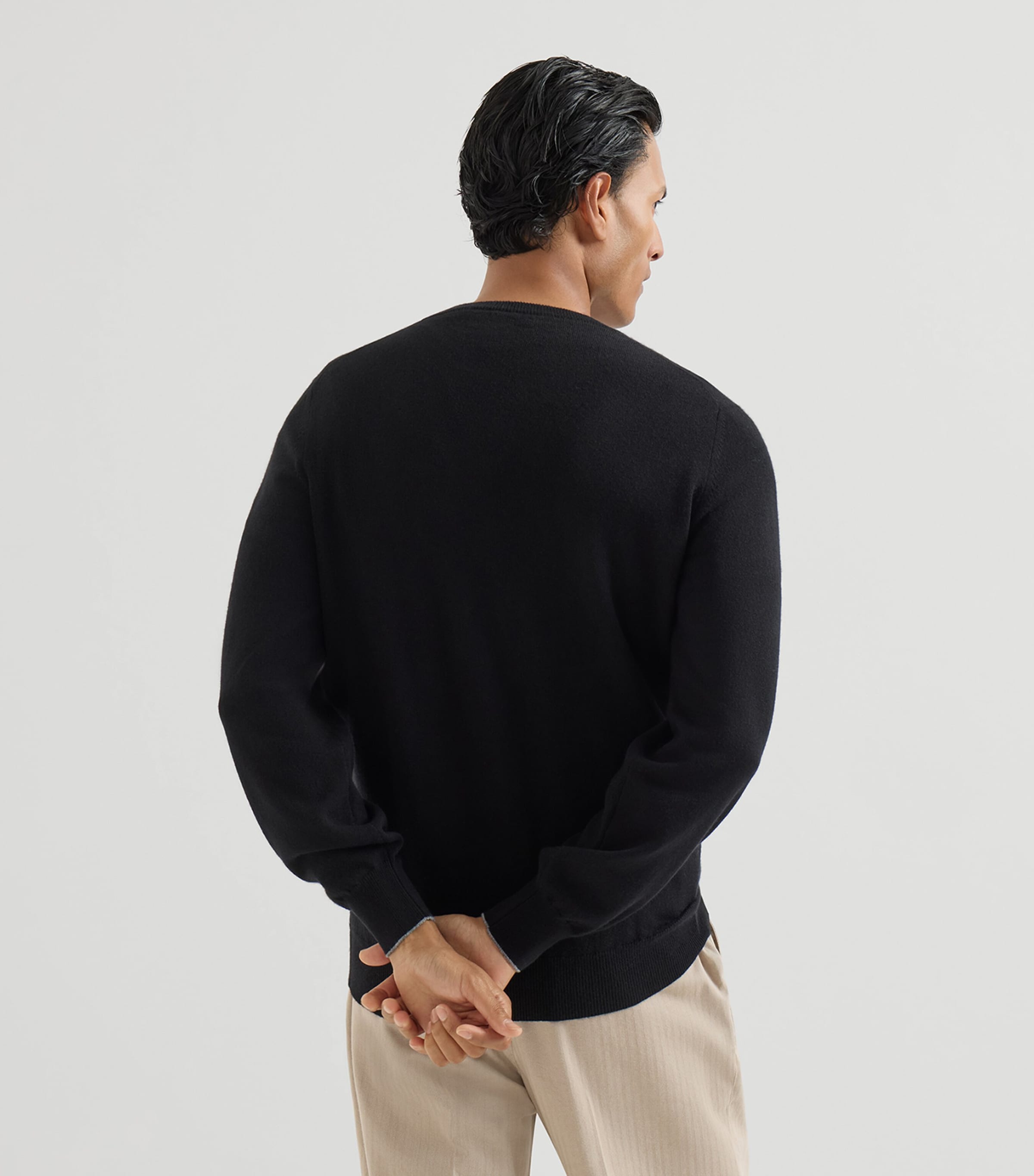 Brunello Cucinelli Mens Cashmere Crew-Neck Sweatshirt Image 5