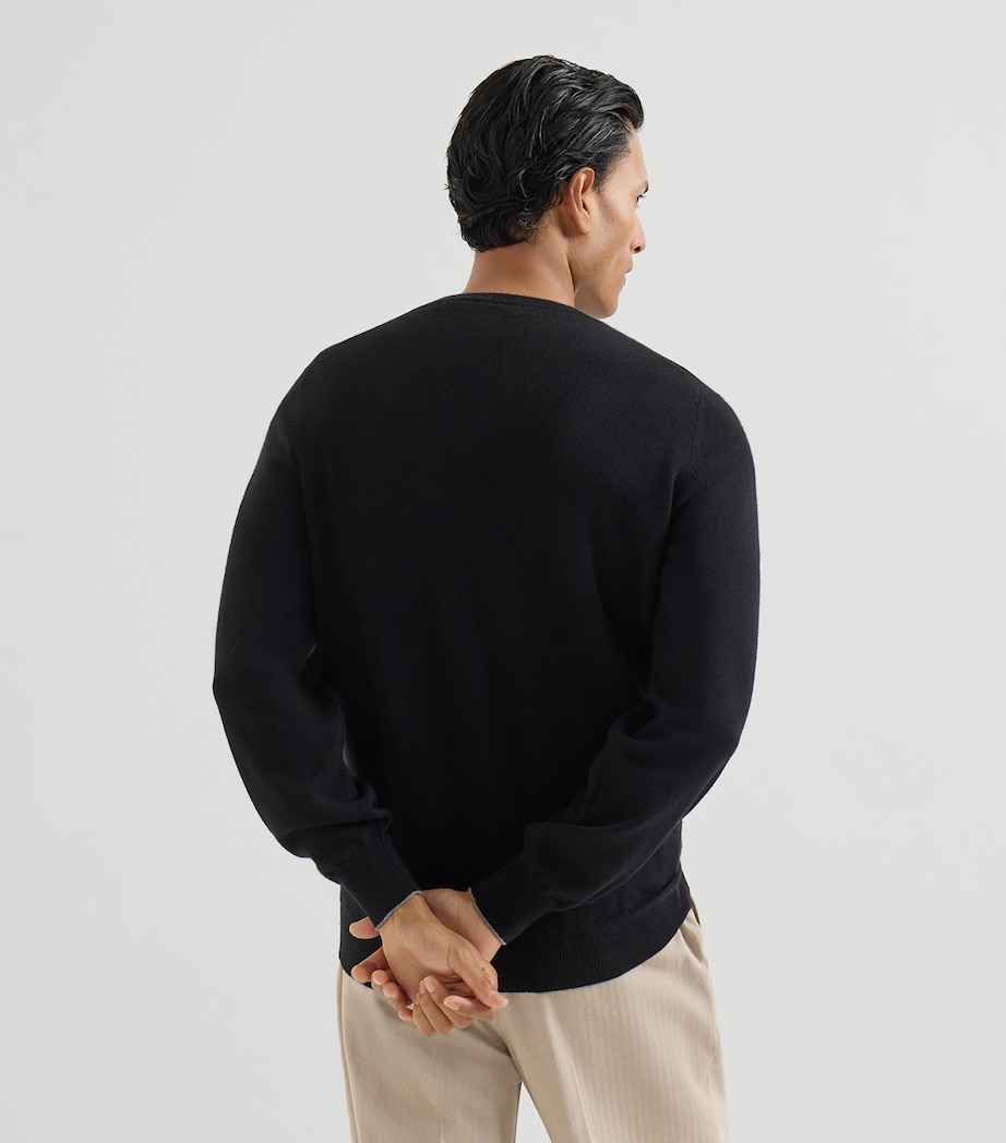 Brunello Cucinelli Mens Cashmere Crew-Neck Sweatshirt Image 5