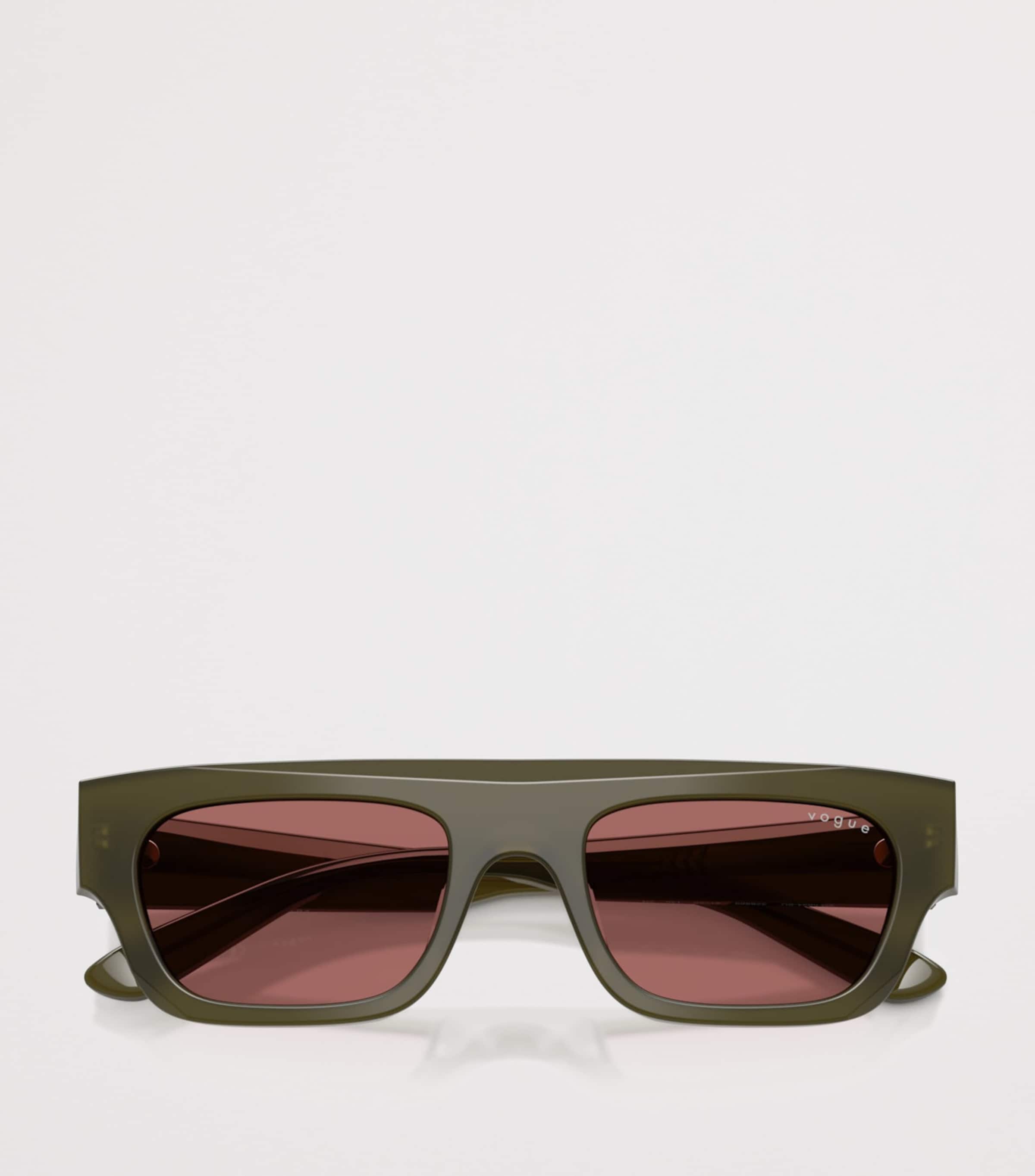 Vogue Rectangular Sunglasses Green Image 5