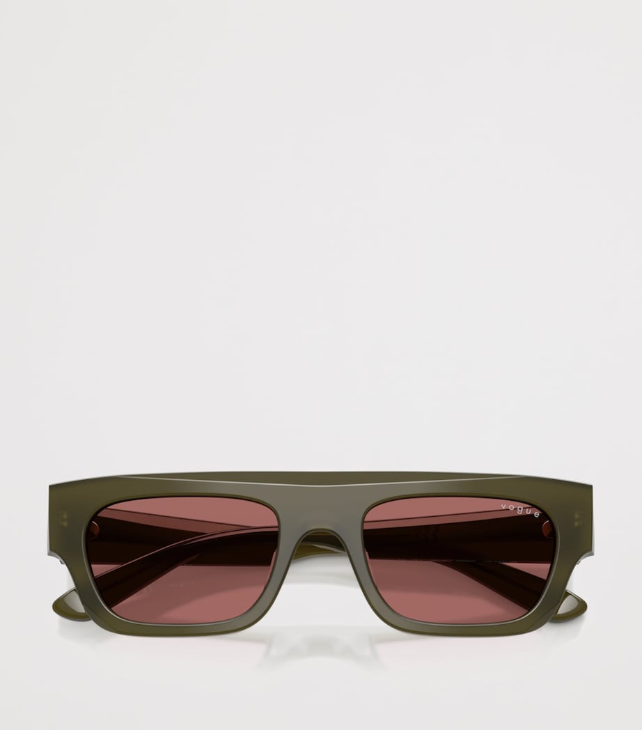 Vogue Rectangular Sunglasses Green Image 5