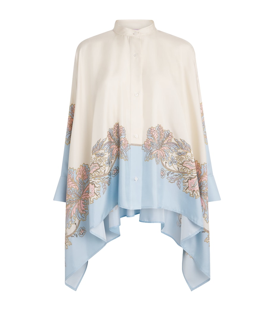 La Doublej Womens Silk Printed Foulard Blouse Swathe Placée Image 1