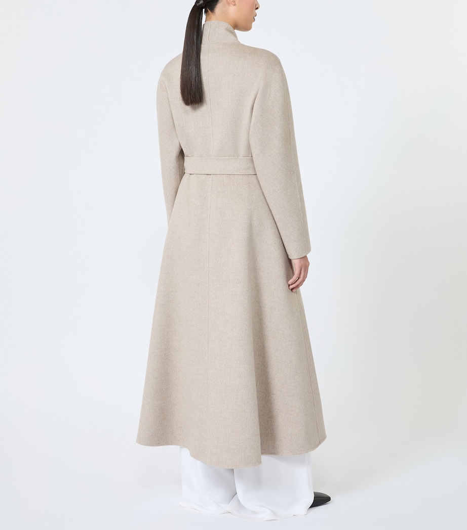 Max Mara Womens Cashmere Wrap Coat Sand Image 4