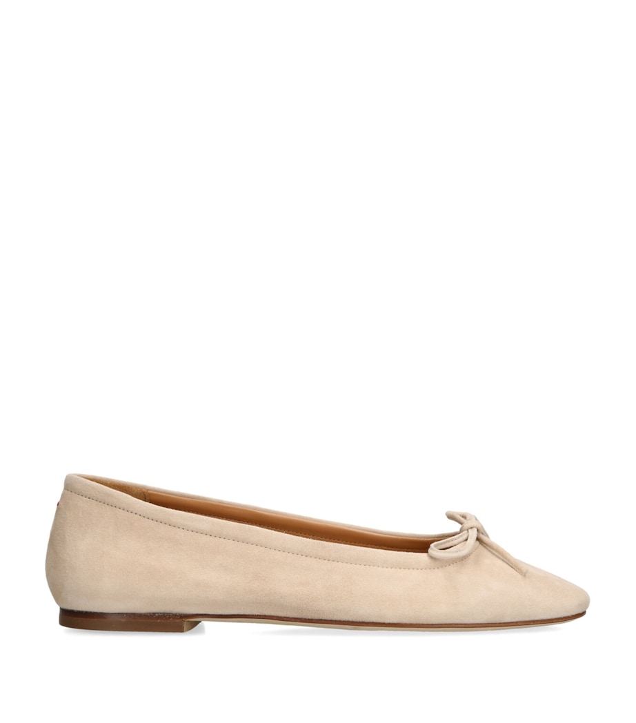 Suede Delfina Ballet Flats BEIGE Image 1