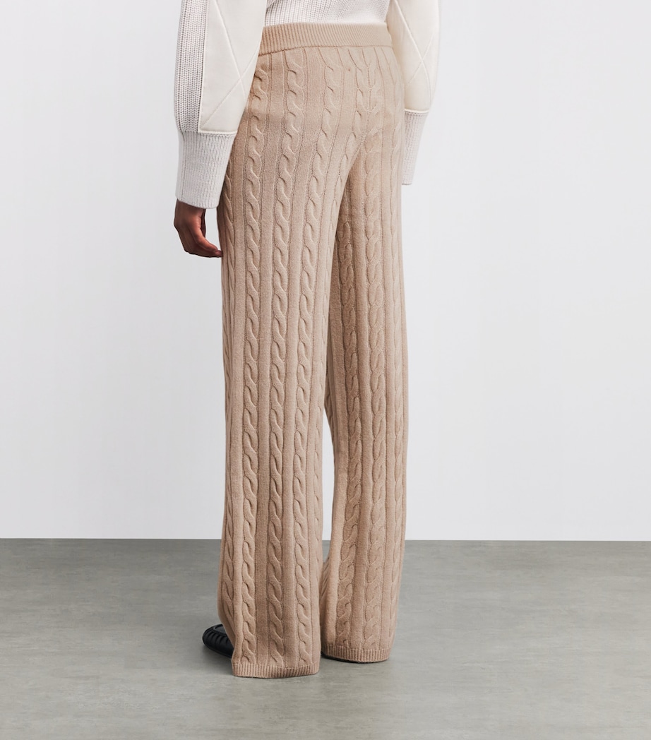 Cashmere Cable-Knit Sweatpants CHALK Image 4