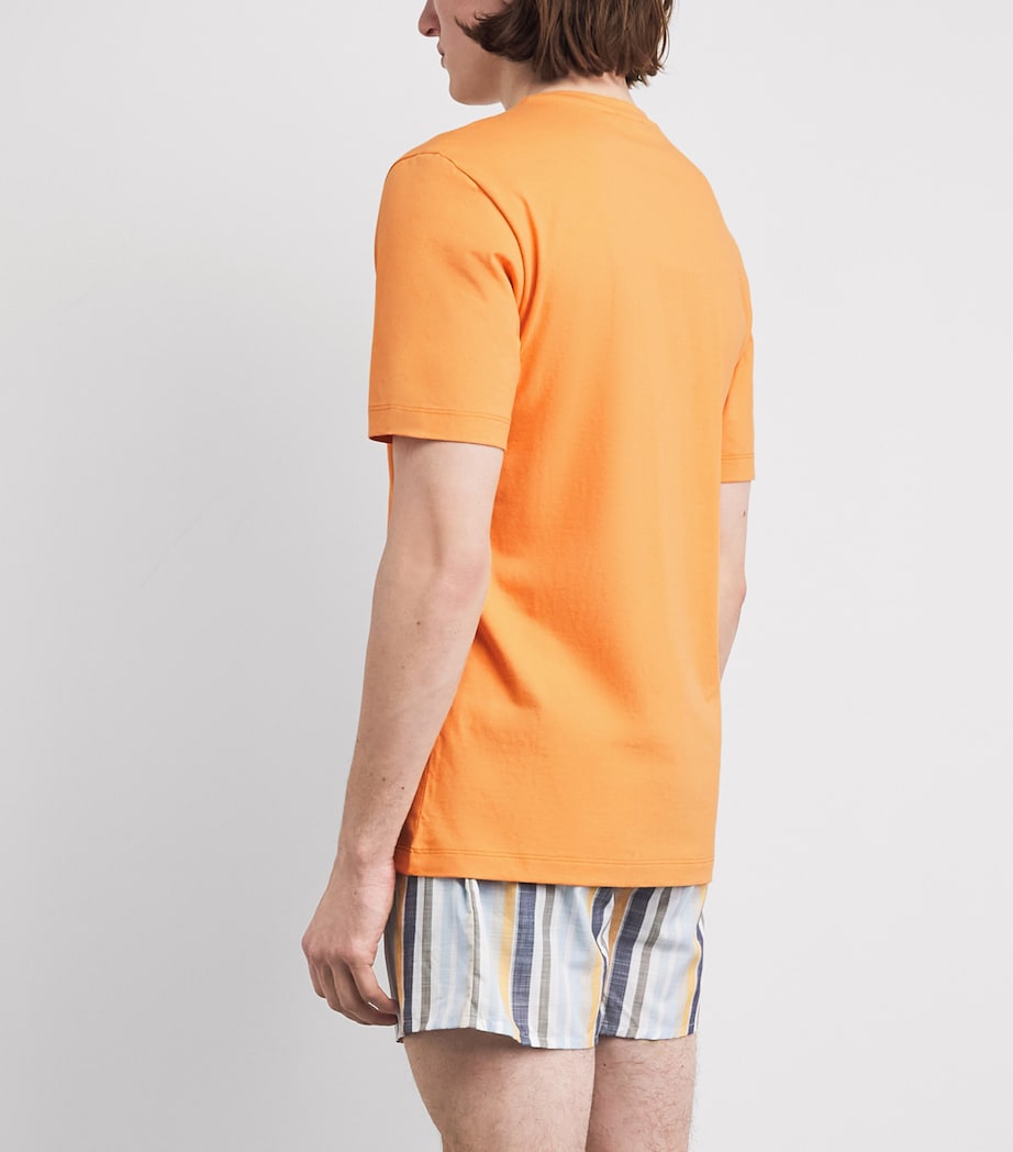 Hanro Mens Cotton Living T-Shirt Pastel Pumpkin Image 5