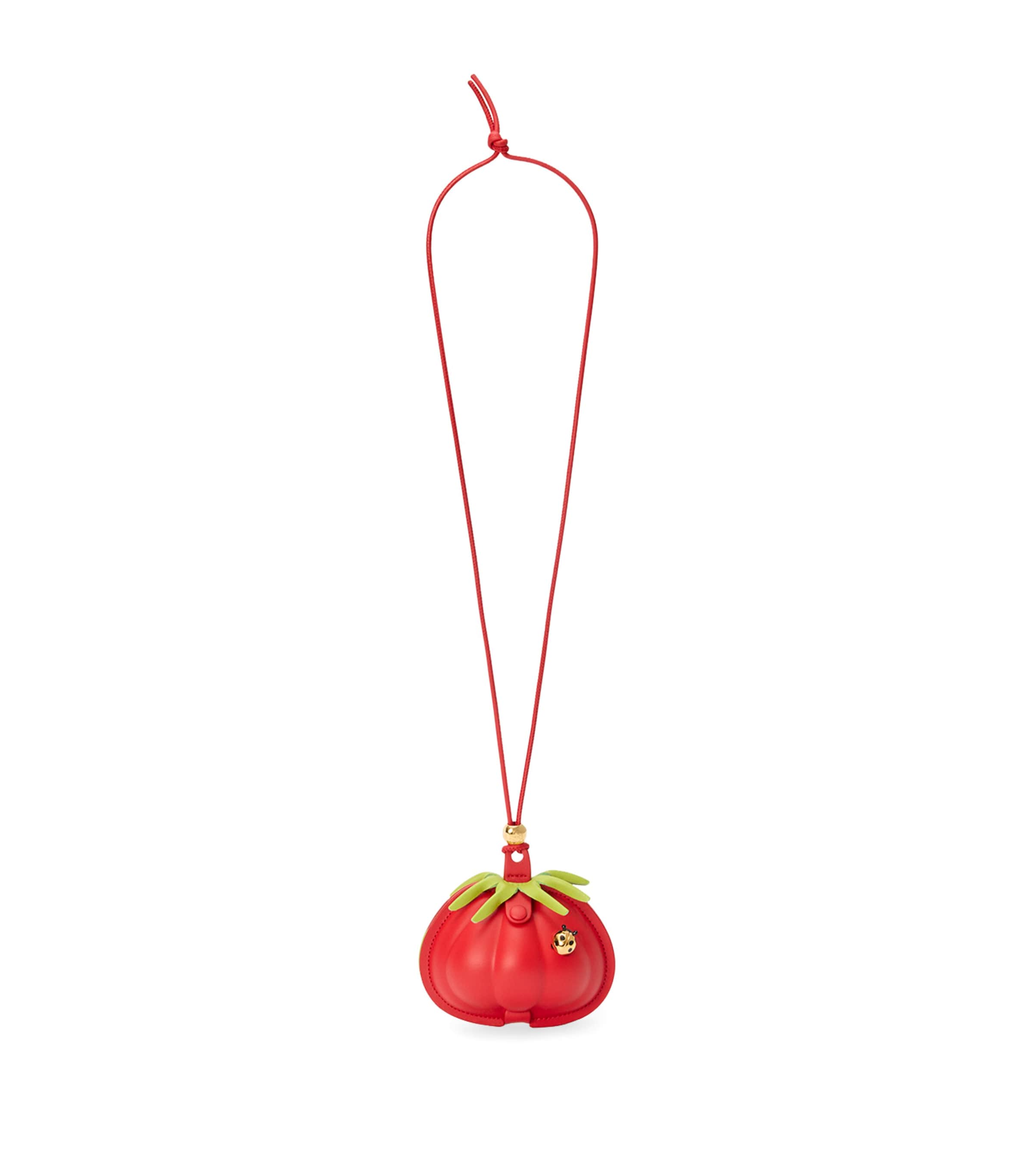 LOEWE x Paula's Ibiza Leather Tomato Pouch | Harrods US