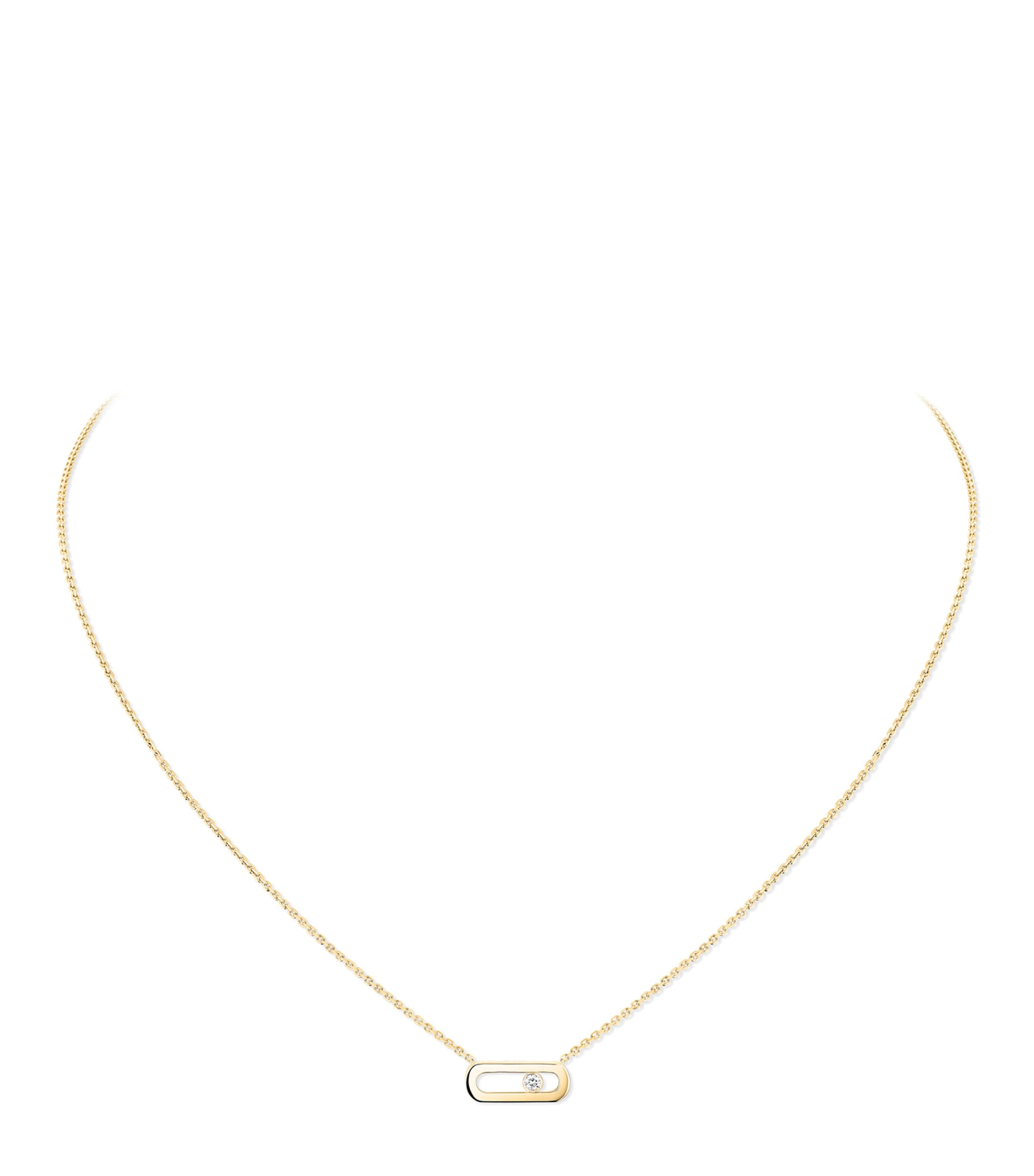 Messika Move Uno Yellow Gold and Diamond Necklace Yellow Gold Image 1