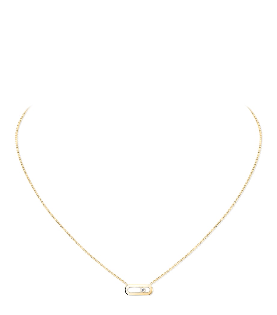Messika Move Uno Yellow Gold and Diamond Necklace Yellow Gold Image 1