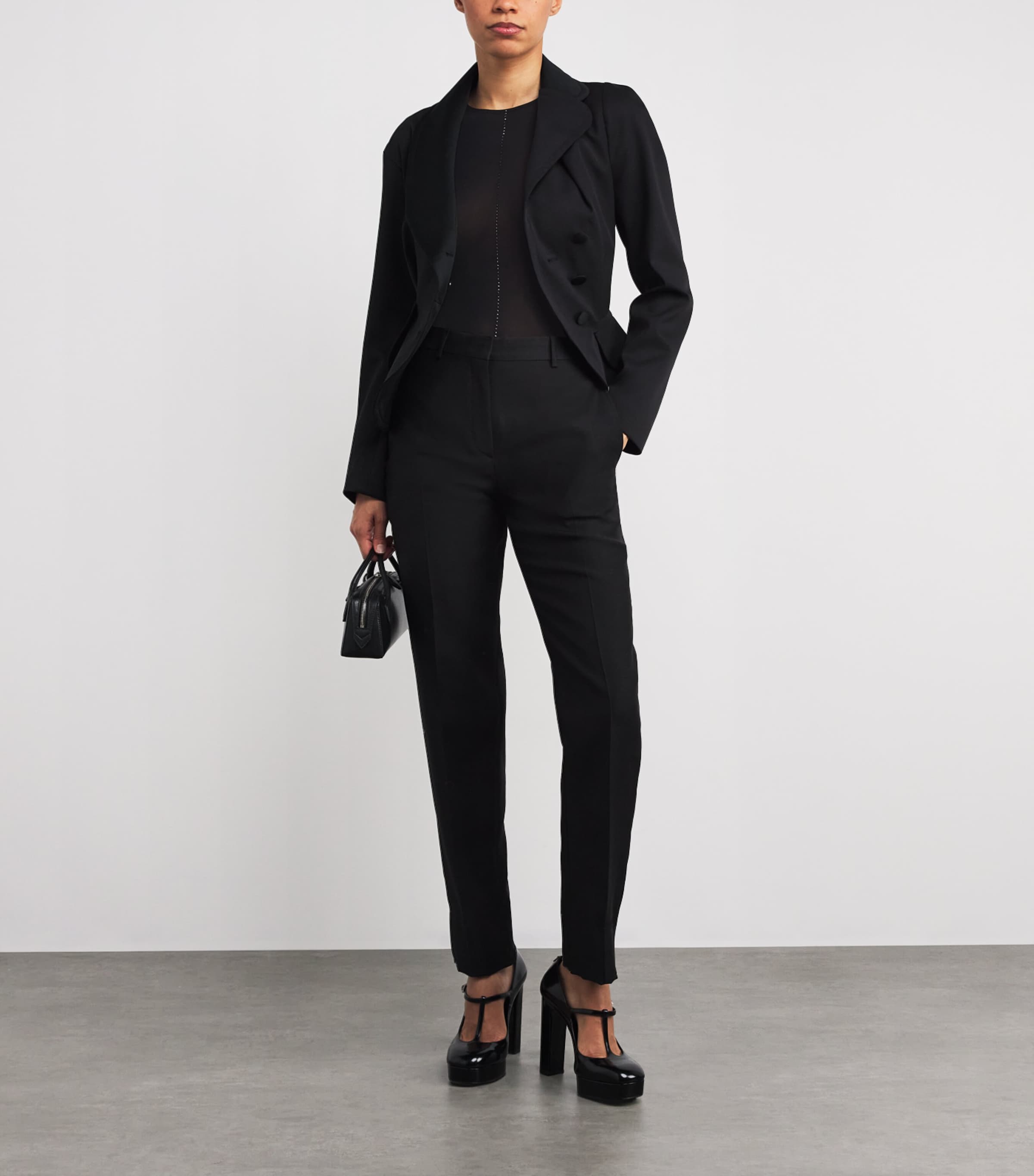 Crystal-Embellished String Bodysuit 8361 BLACK JET Image 4