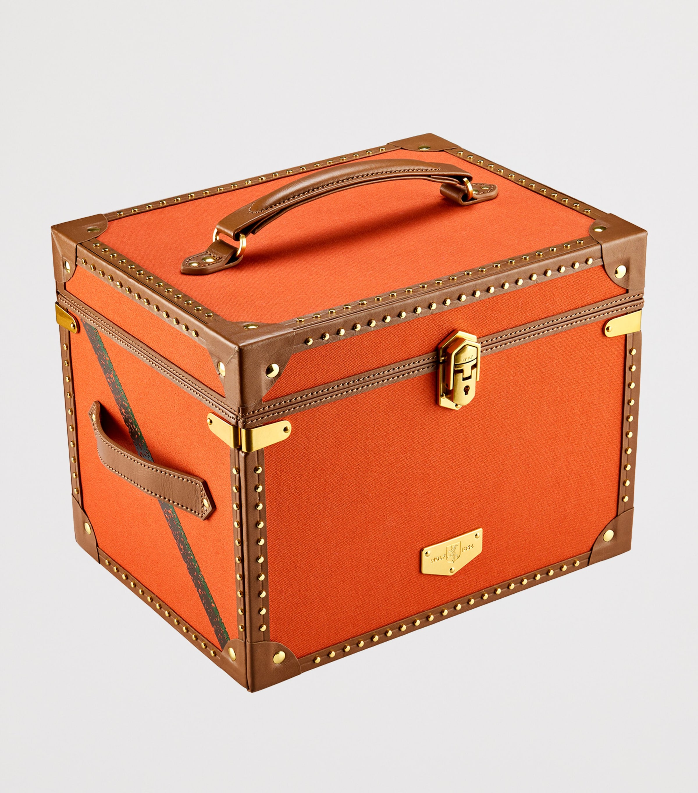 WOLF Canvas Ida Trunk Jewellery Box Orange Image 2