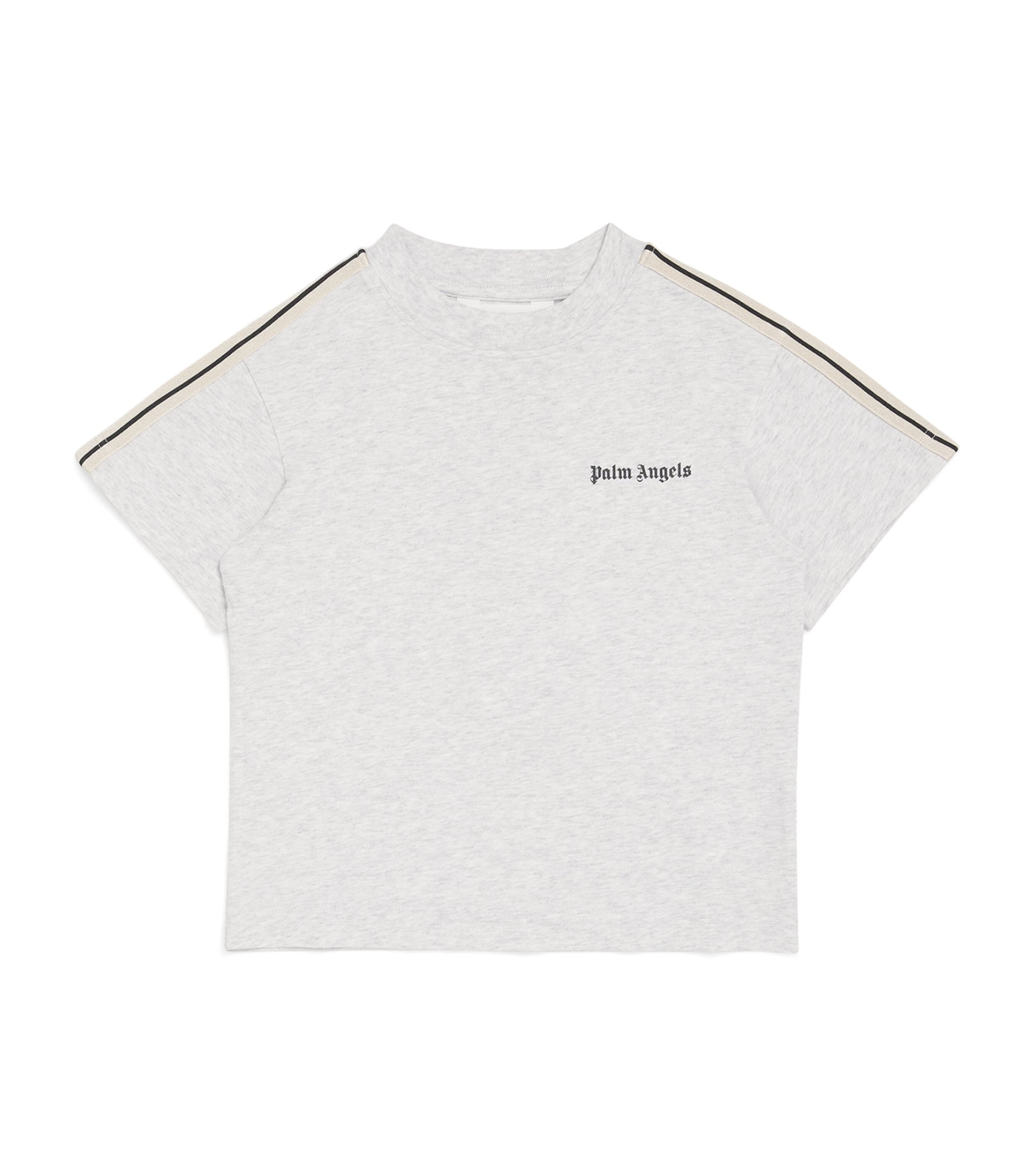 Cotton Track T-Shirt (4-12+ Years) 0810GREY MEL-BLACK Image 1