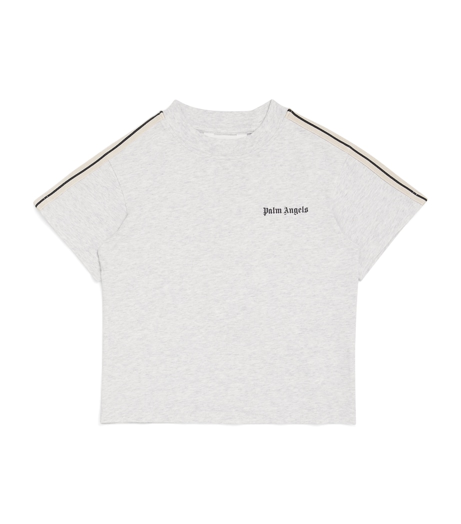 Cotton Track T-Shirt (4-12+ Years) 0810GREY MEL-BLACK Image 1