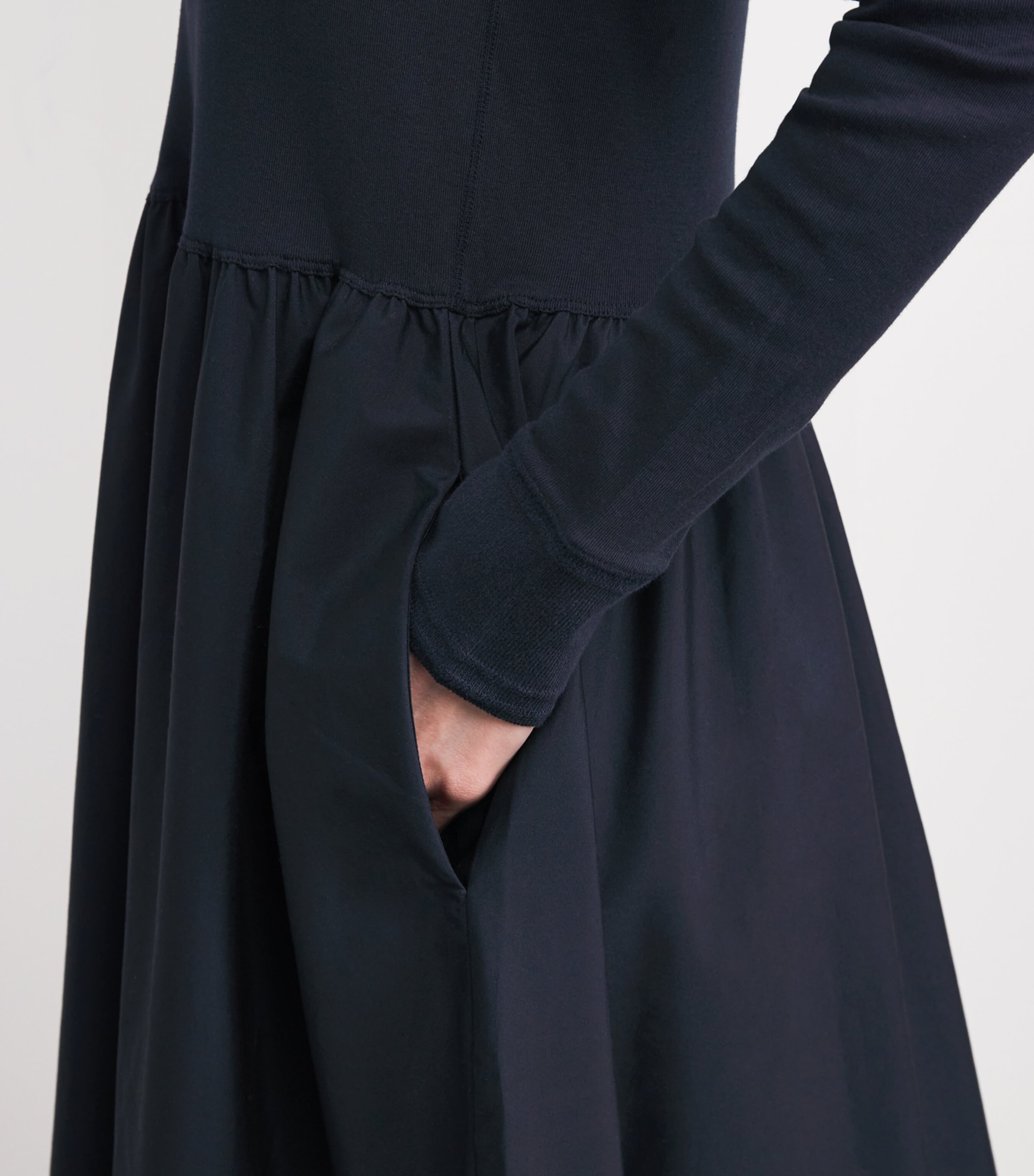 Cotton Henley Midi Dress AVIATOR NAVY Image 4