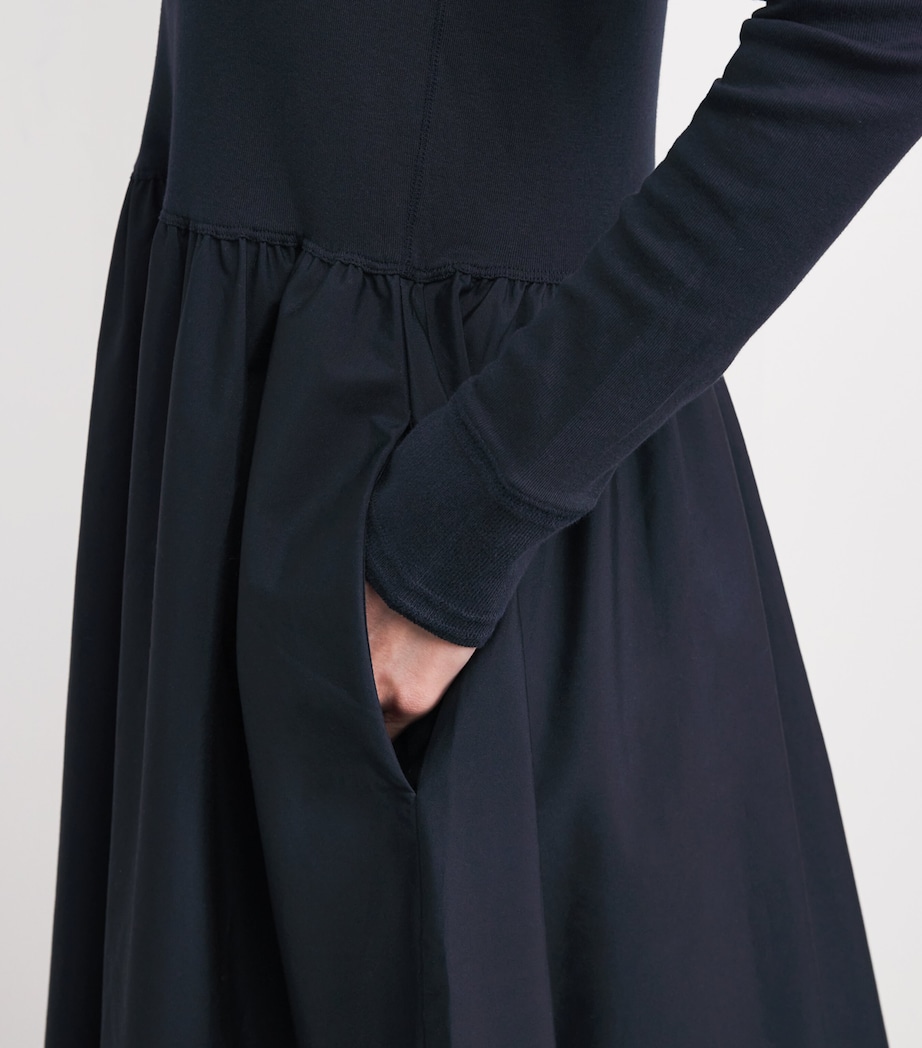 Cotton Henley Midi Dress AVIATOR NAVY Image 4