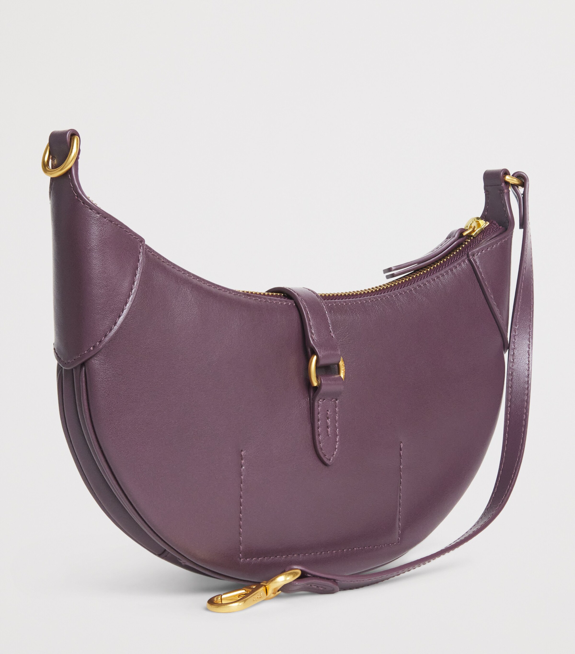 Polo Ralph Lauren Mini Leather Polo ID Shoulder Bag Midnight Merlot Image 3