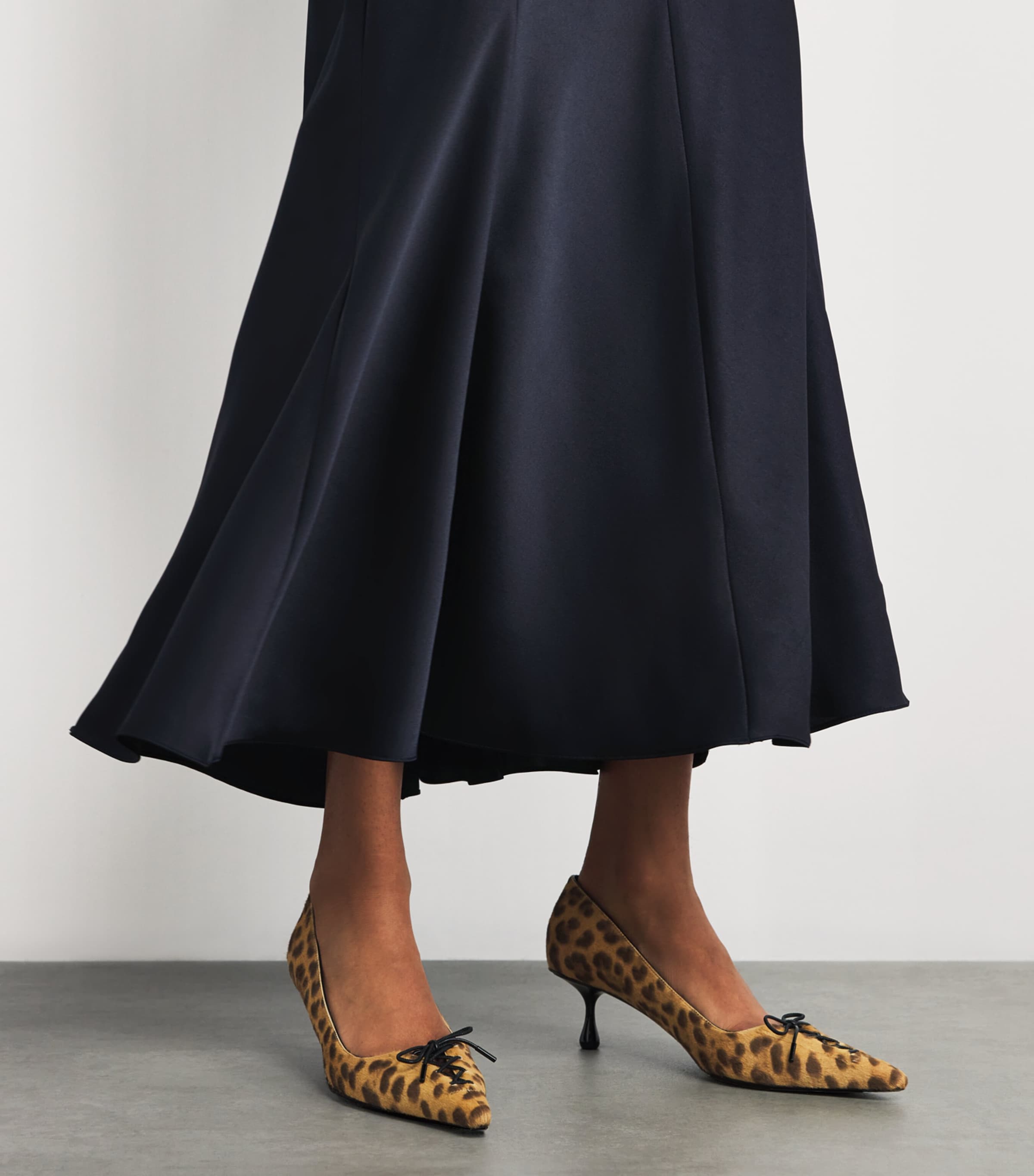 Satin Maxi Dress NAVY BLUE Image 6