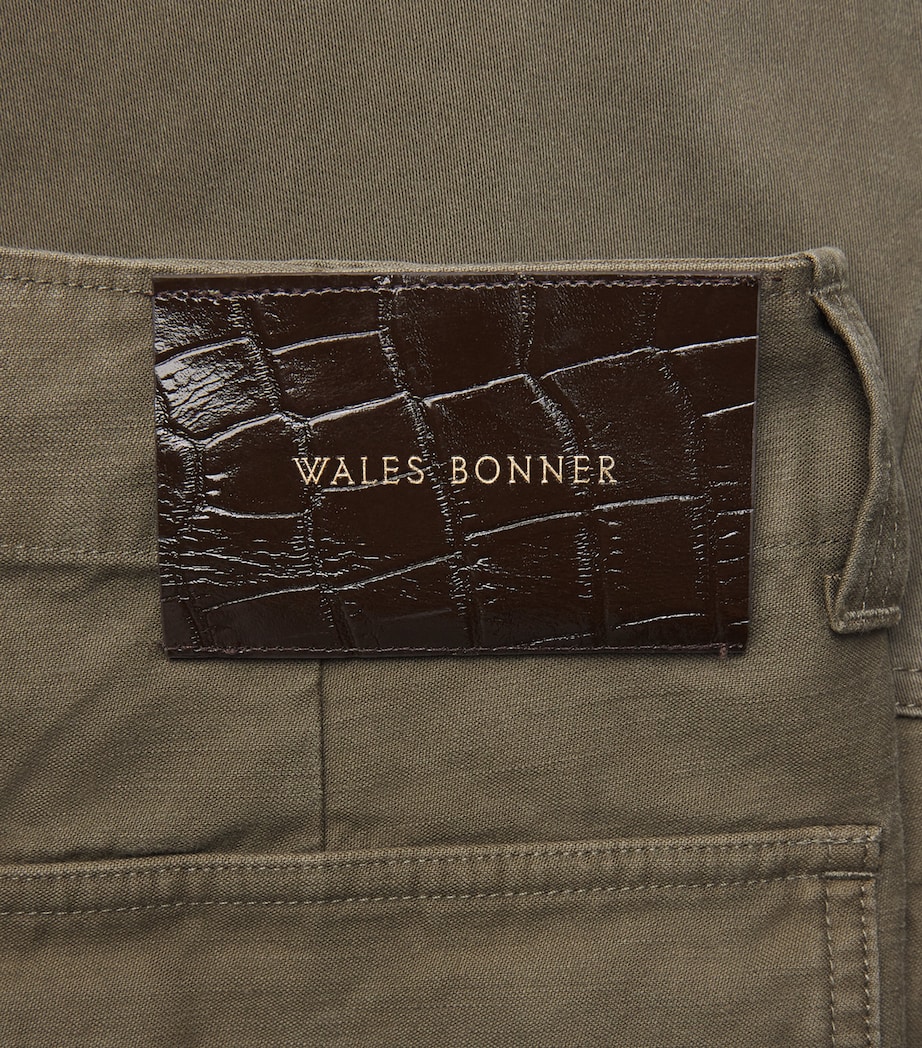 Wales Bonner Mens Organic Cotton Brixton Trousers Olive Image 6