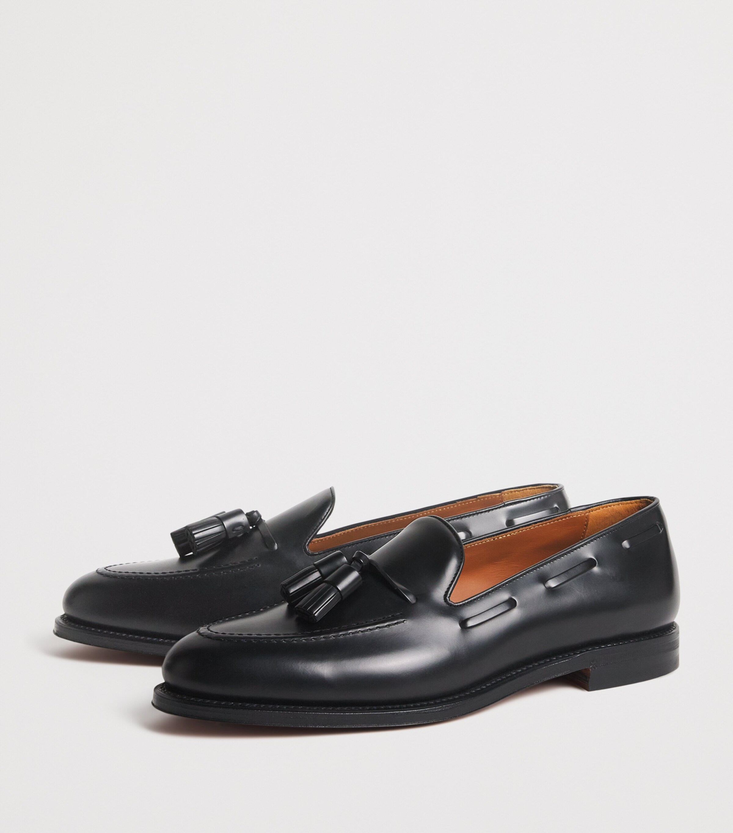 Polo Ralph Lauren Leather Tasselled Maestra Loafers Black Image 3