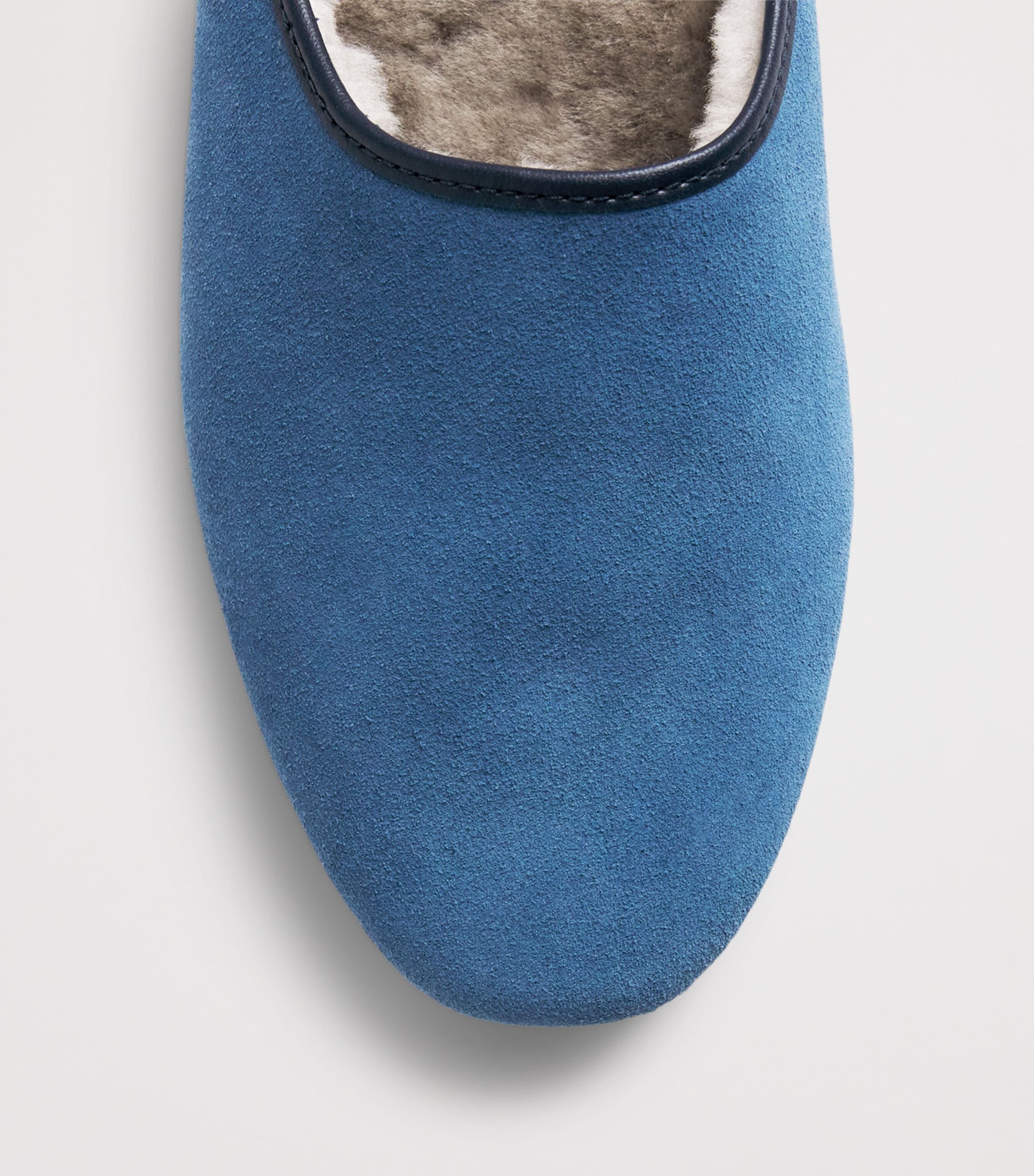 Derek Rose Suede Douglas Slippers Blue Image 6