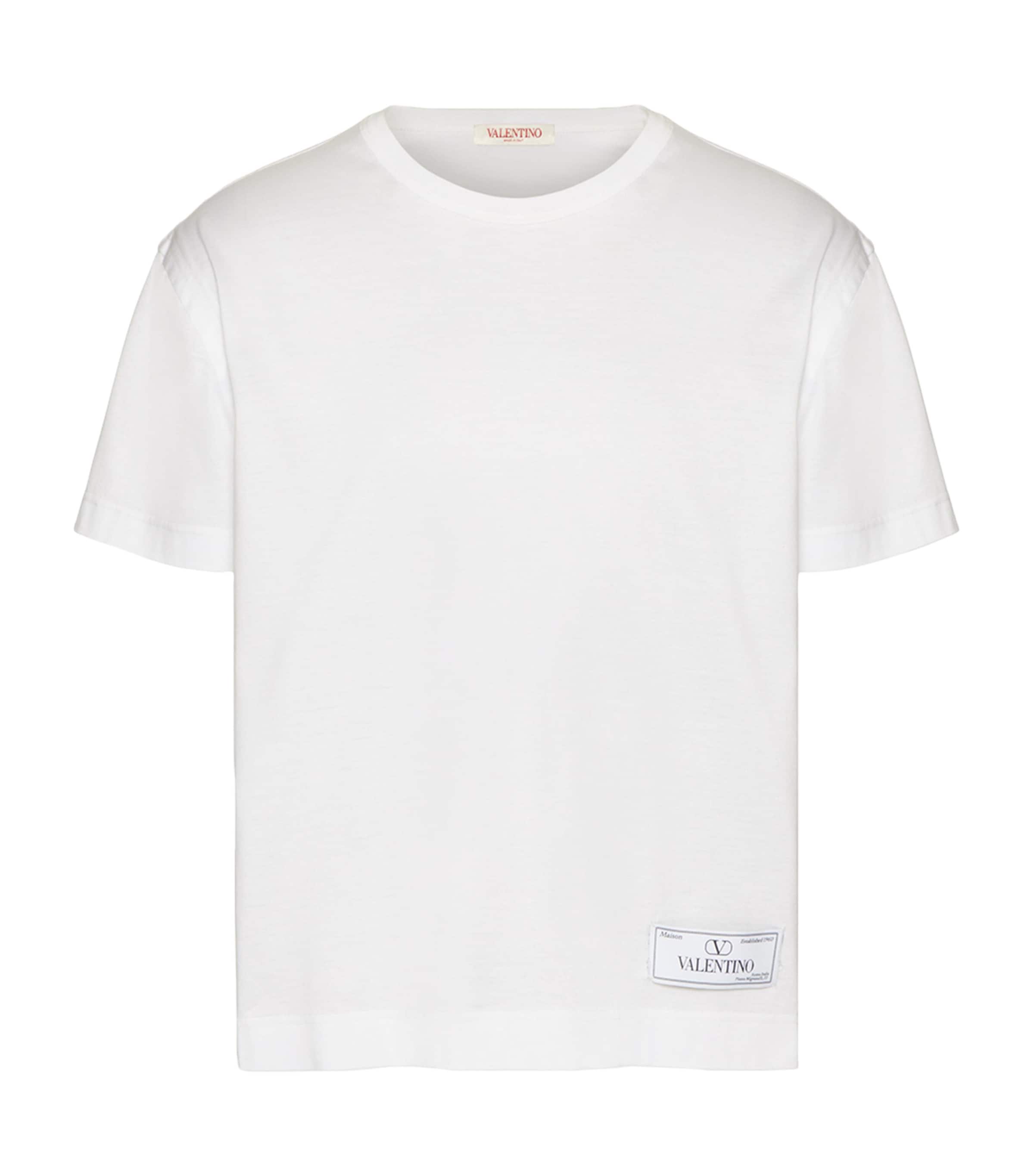 Valentino Cotton Logo-Patch T-Shirt | Harrods US