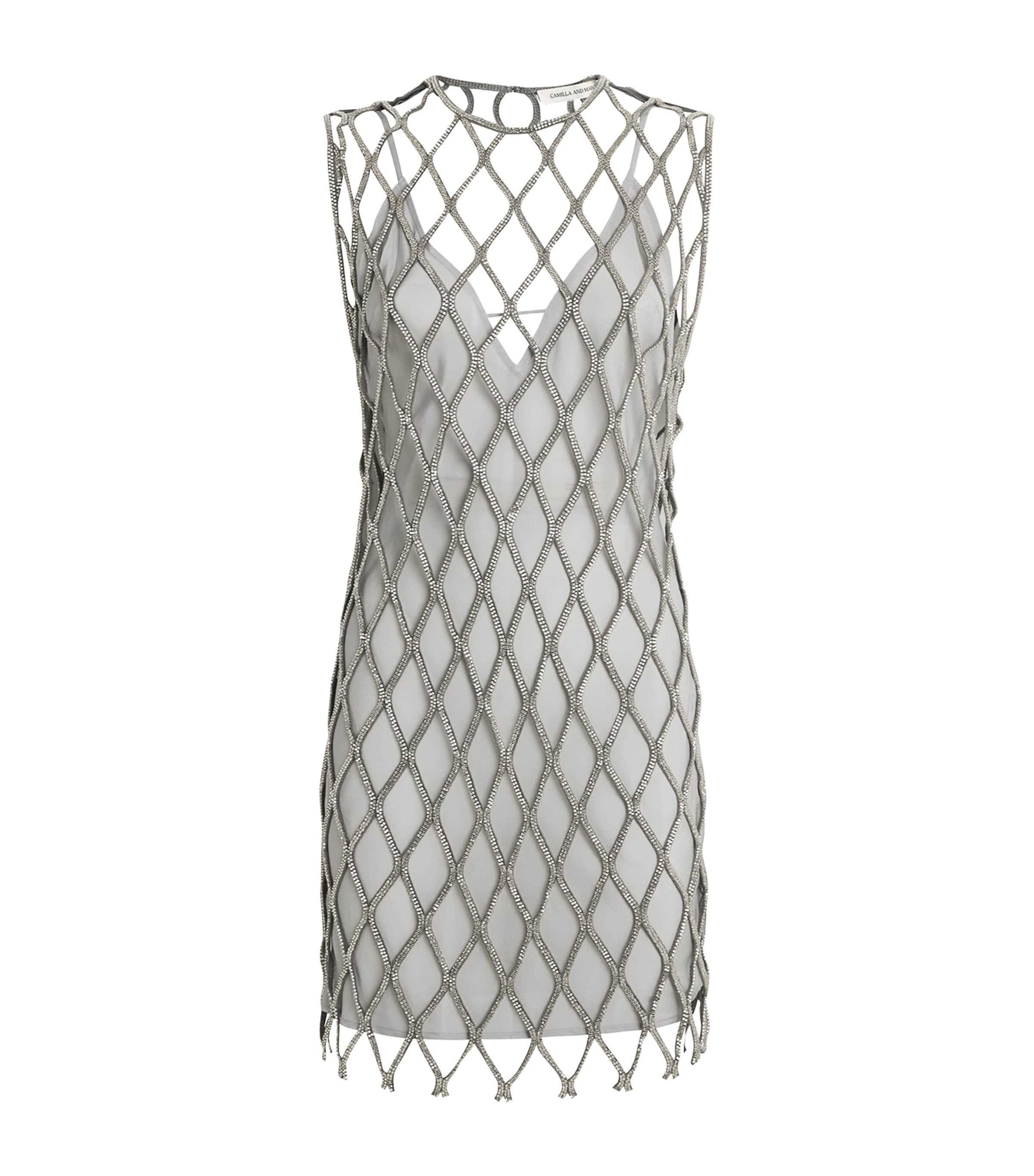 Shop Camilla And Marc Rococo Mini Dress In Silver