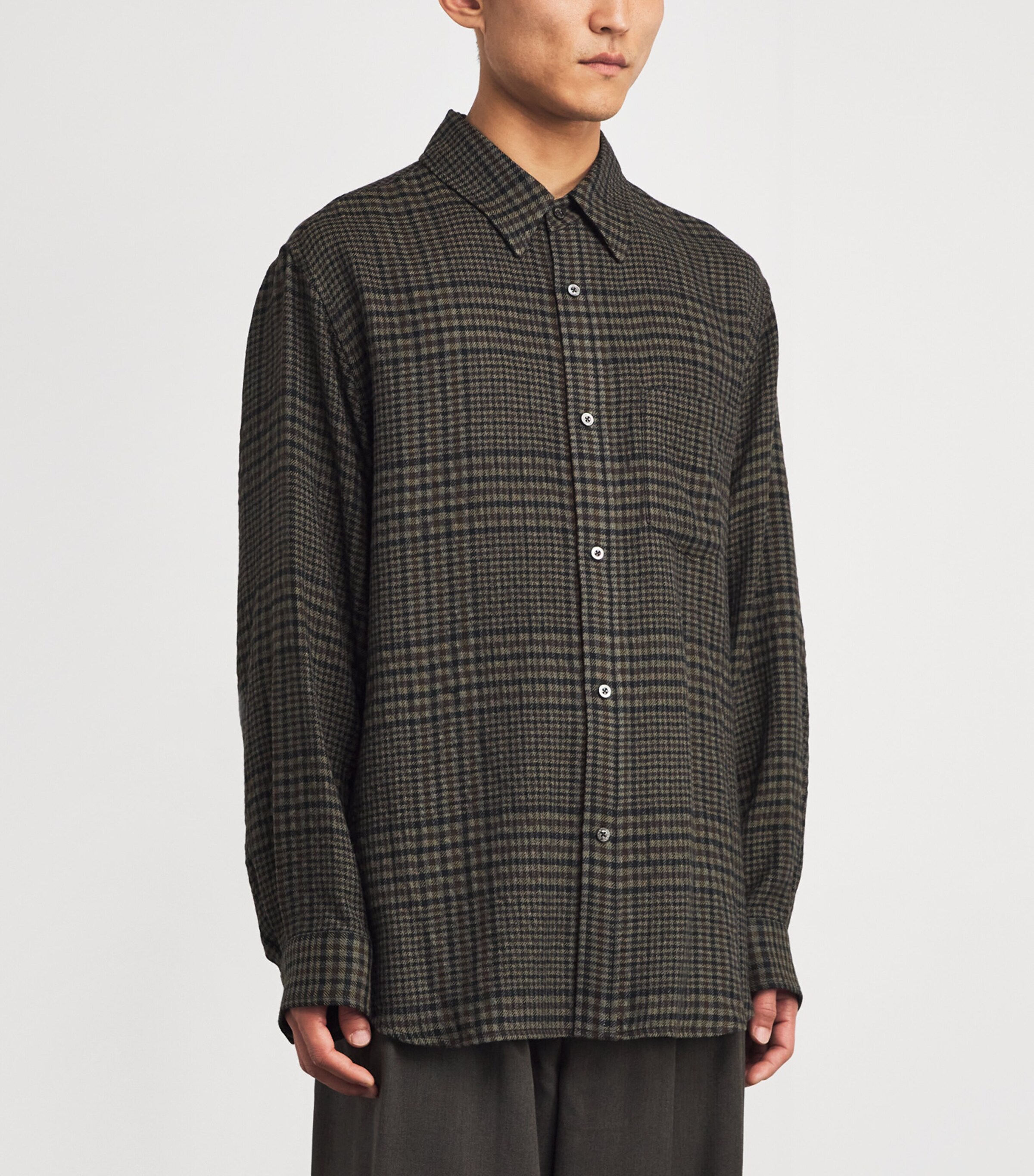 Relaxed Check Shirt KHAKI KK Image 3