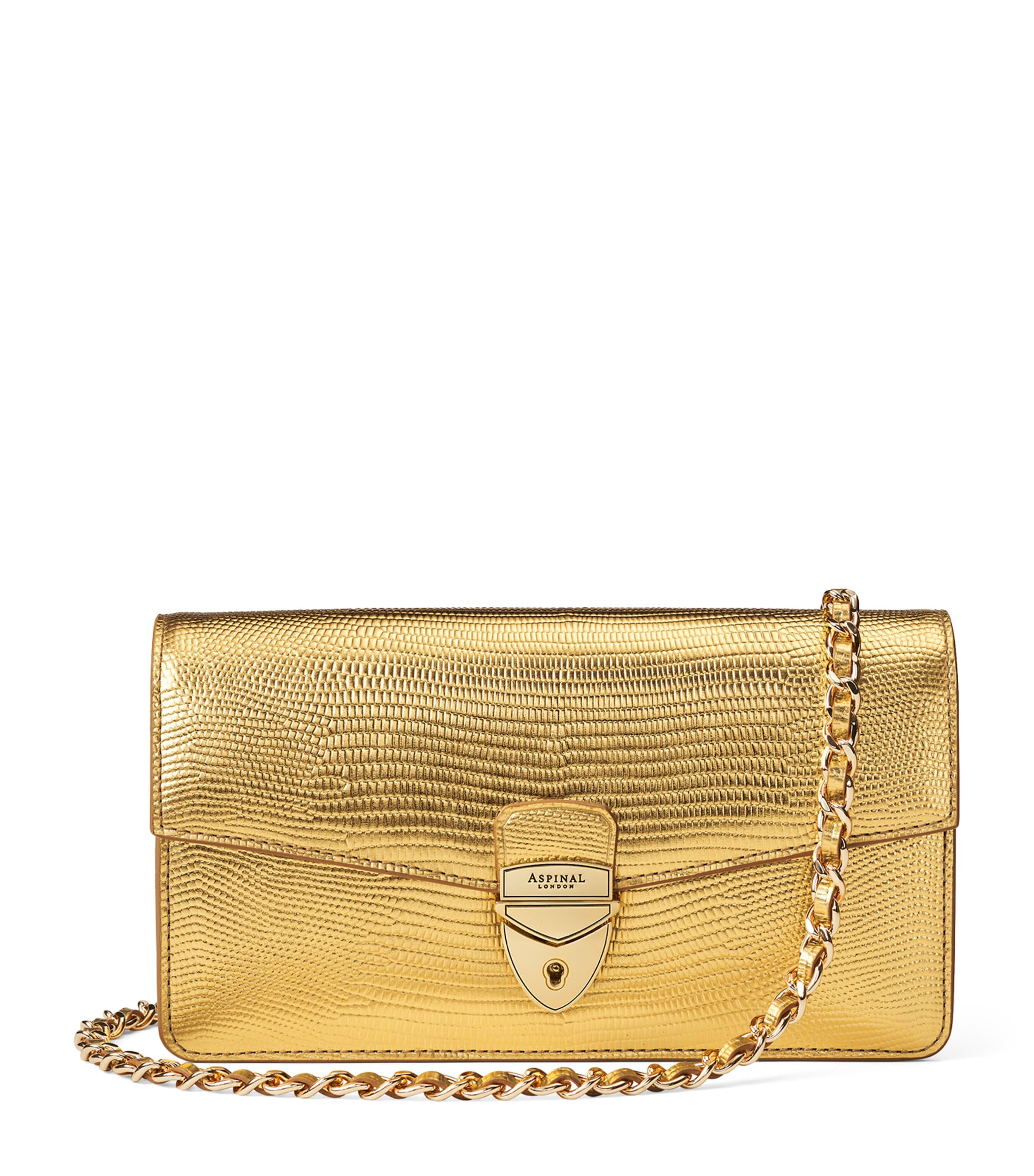 Aspinal Of London Mayfair 2 Clutch Bag In Gold