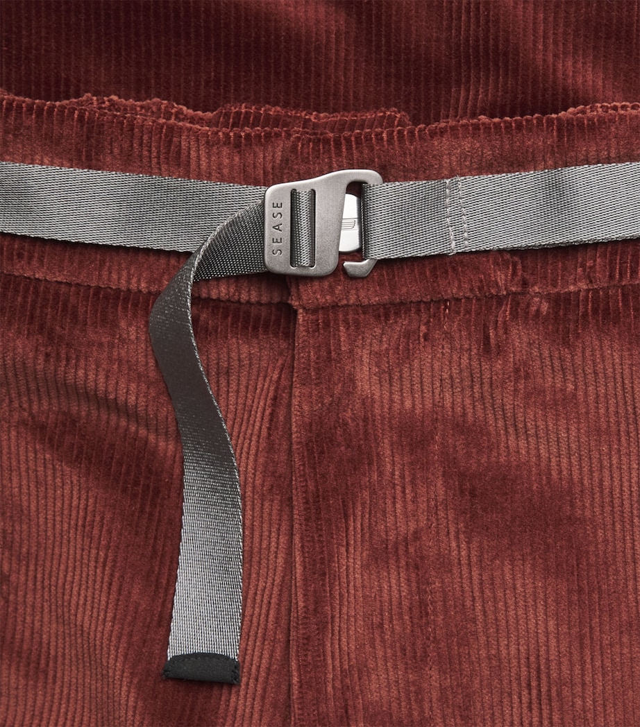 Sease Mens Corduroy Belted Trousers Terracotta Image 6