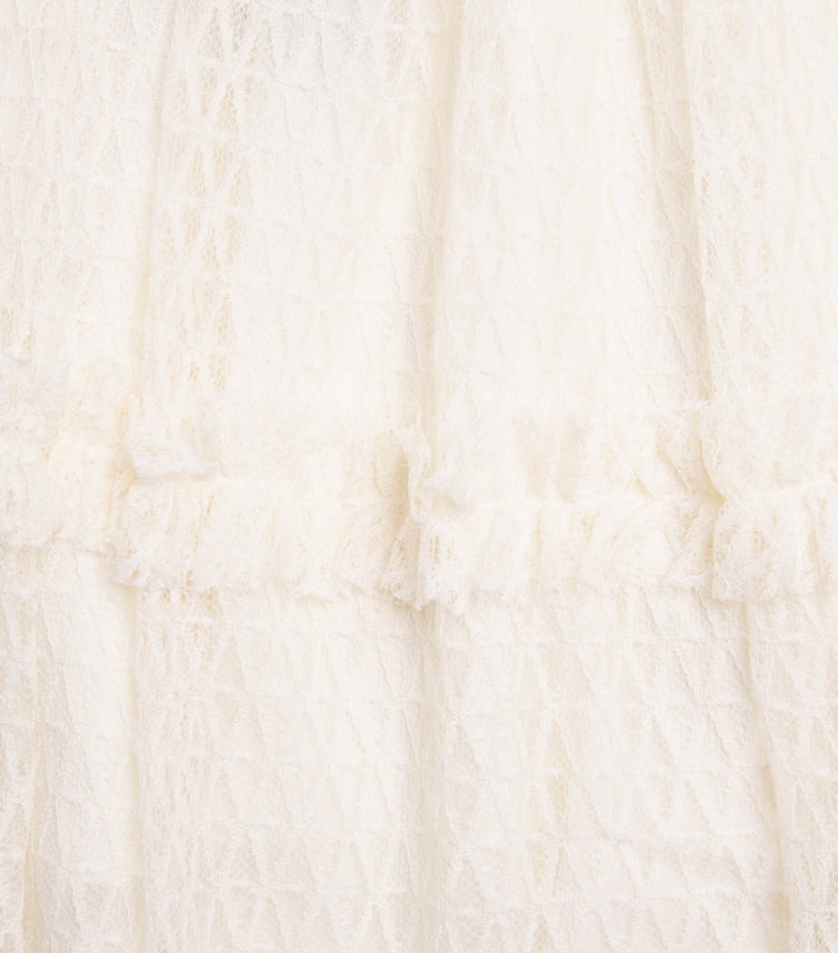 Versace Kids Lace Skirt (6-14 Years) Ivory Image 3