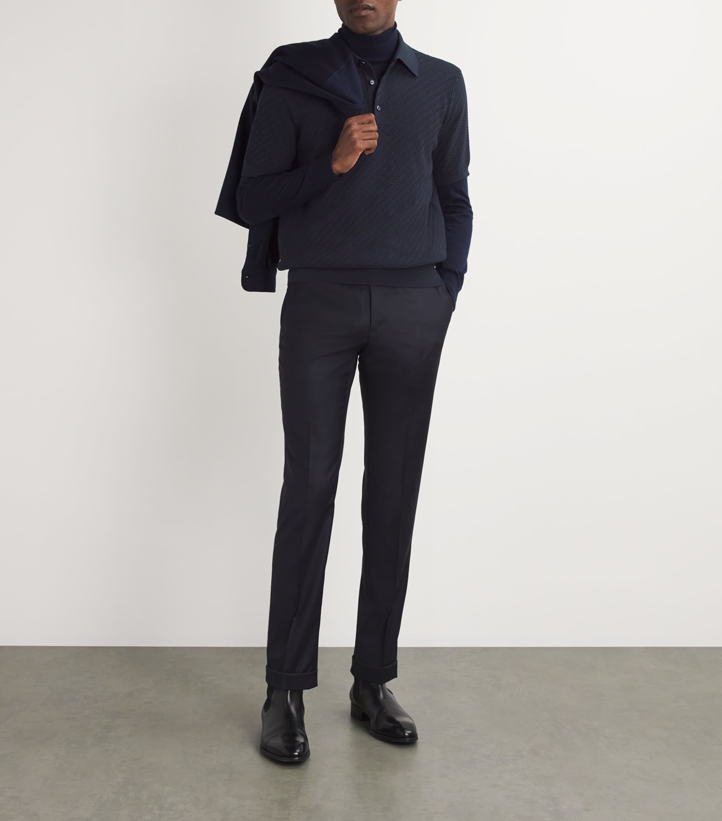 Cotton-Silk-Cashmere Polo Shirt 4100 Image 2