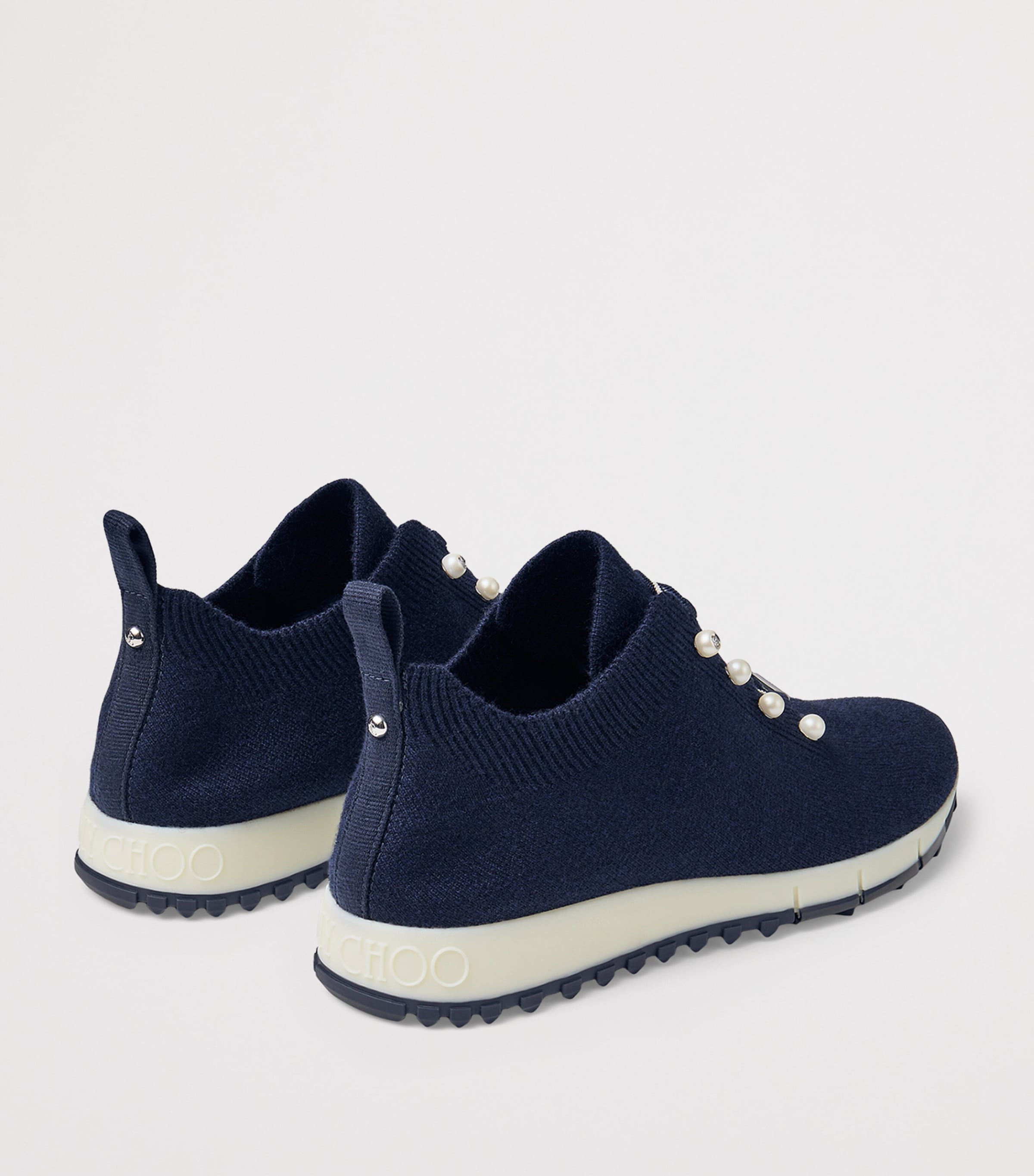 Jimmy Choo Veles Cashmere Sneakers V Marine Mix Image 5