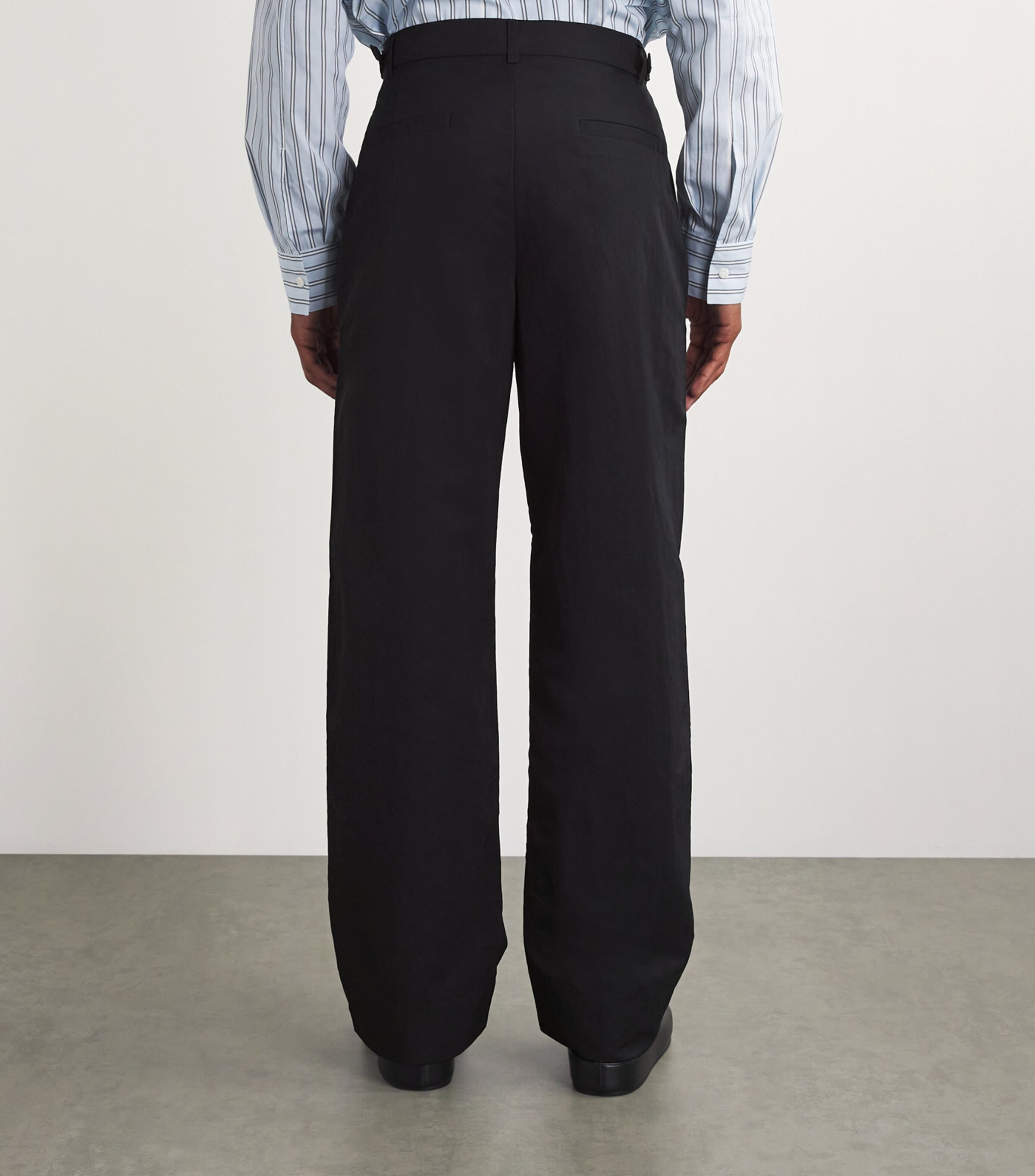 Jacquemus Mens Twill Workwear Trousers Black Image 4