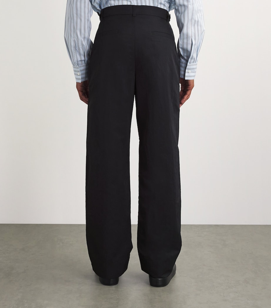 Jacquemus Mens Twill Workwear Trousers Black Image 4