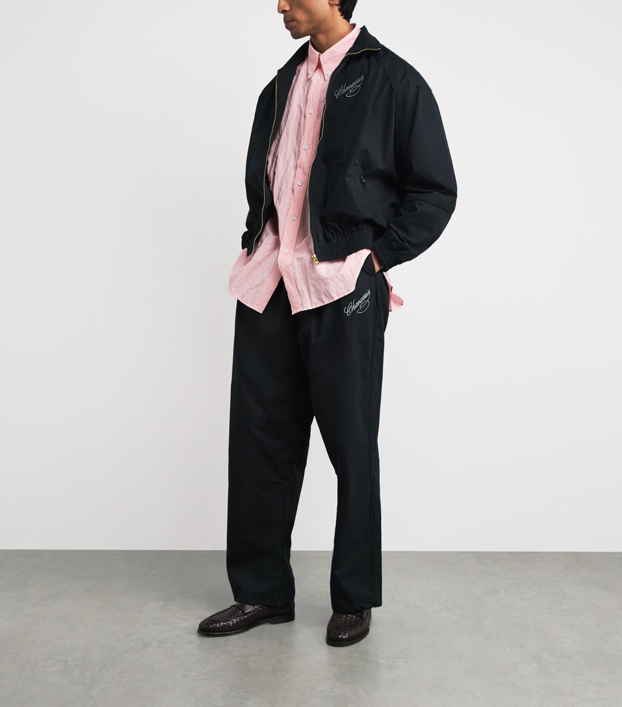 Willy Chavarria Mens Cotton Veterano Shirt Chicle Image 2