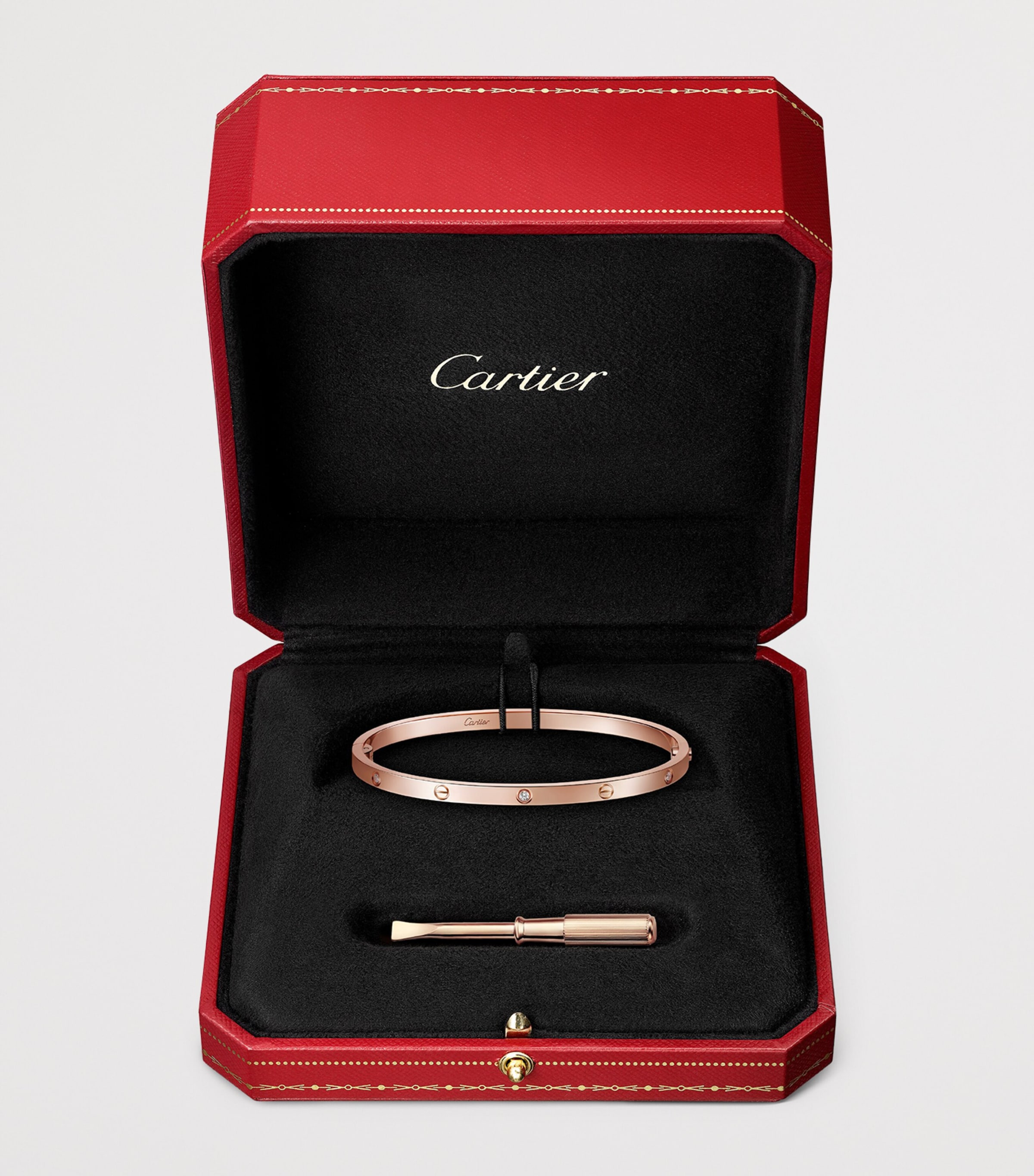 Cartier Small Rose Gold and Diamond LOVE Bracelet Rose Gold Image 10