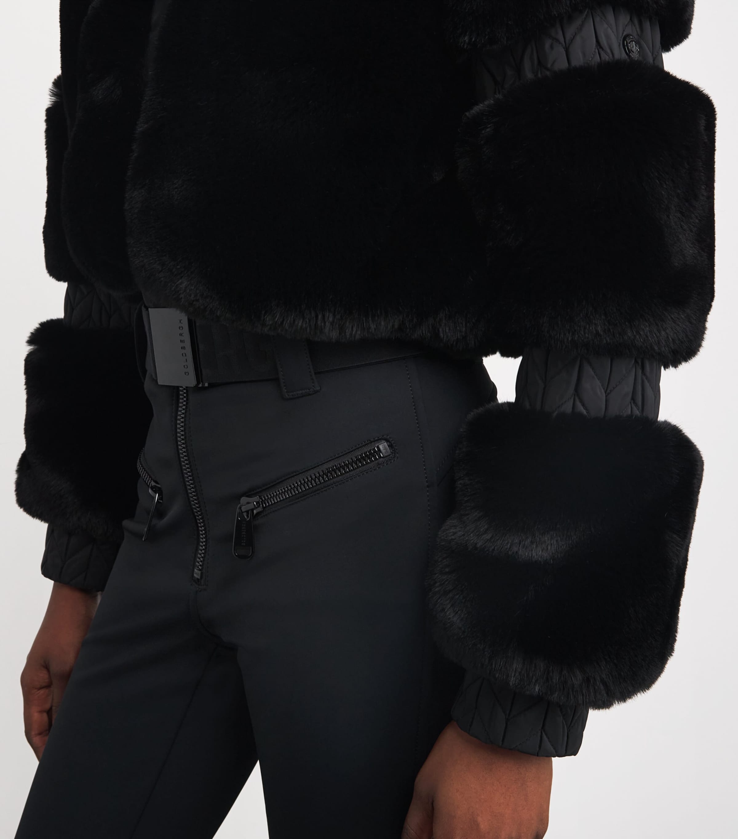 Faux Fur Lieke Ski Suit 9000 BLACK Image 4