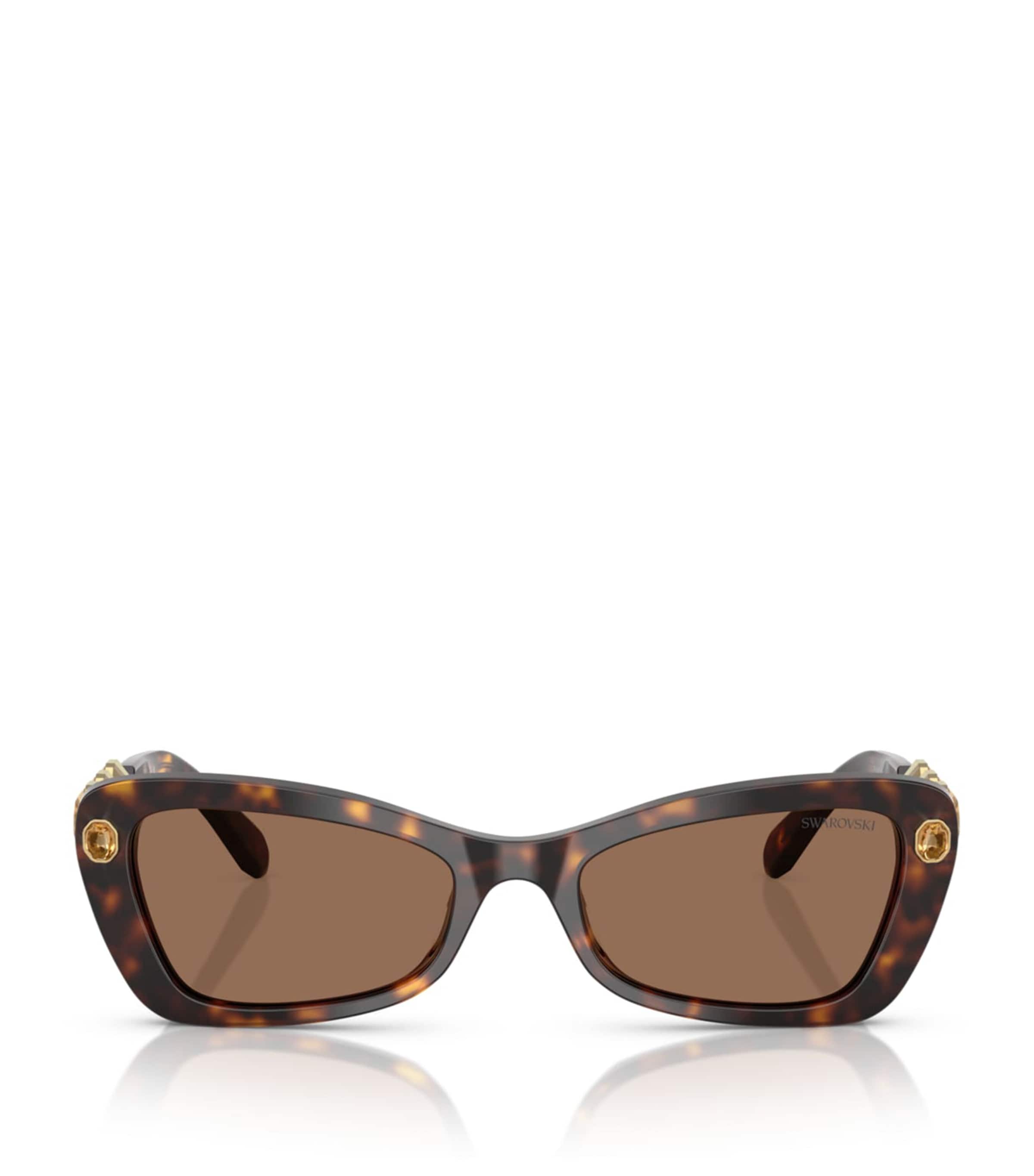 Swarovski Acetate Sk6033 Sunglasses In Brown