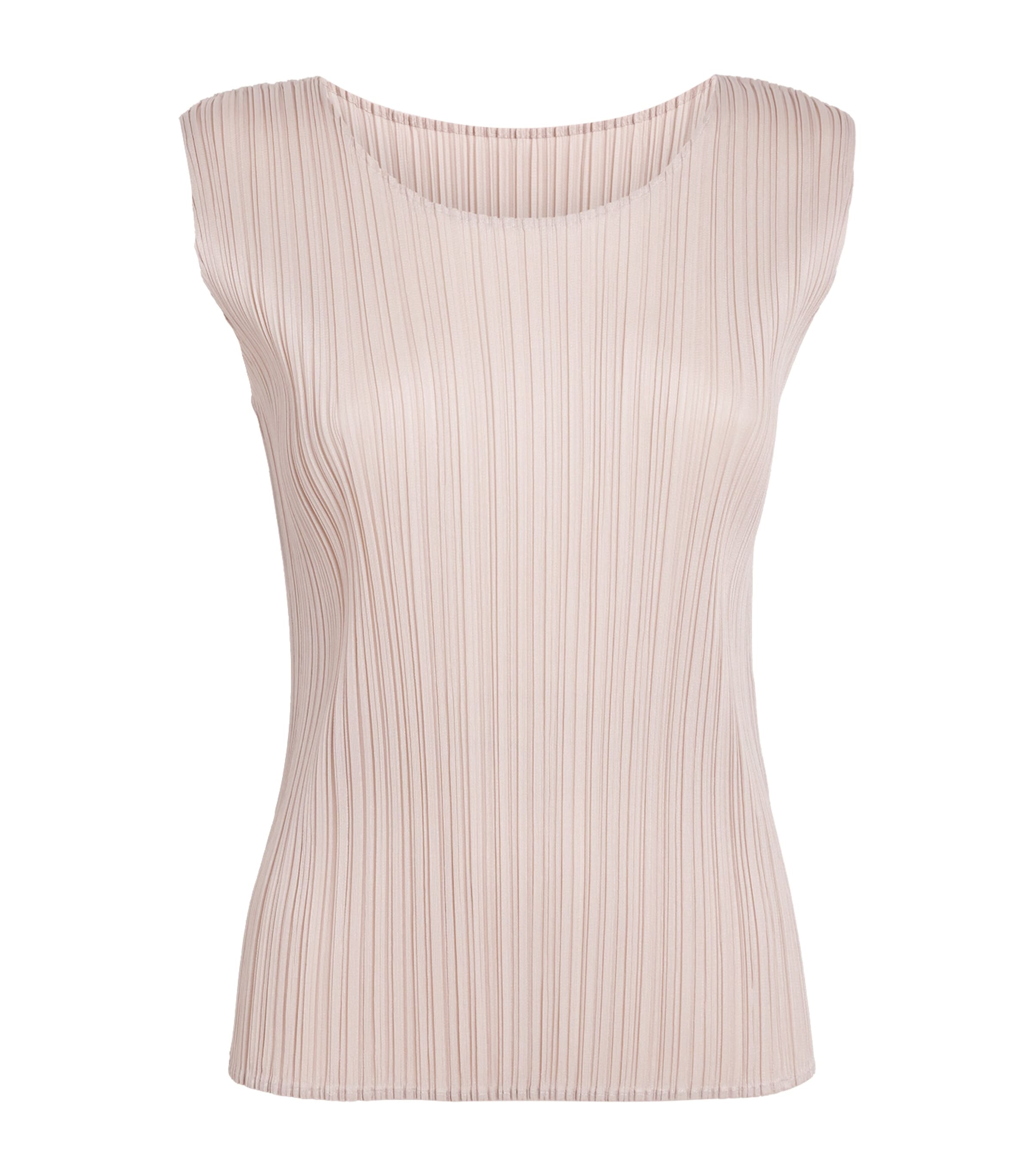 Issey Miyake Pleats Please  New Colorful Basics 4 Tank Top In Gray
