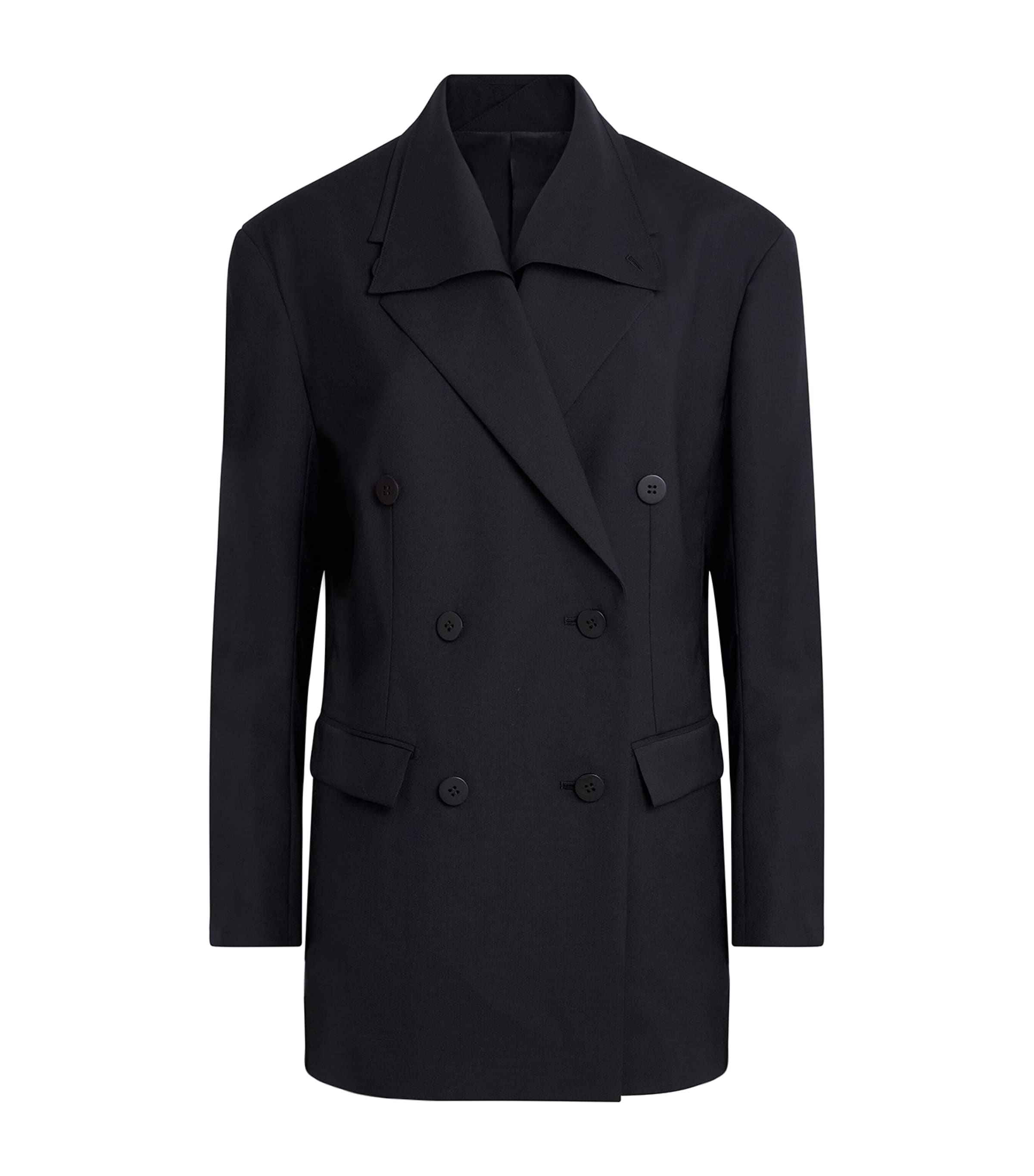 Issey Miyake Wool-blend Honest Ensemble Double-breasted Blazer In Neutral