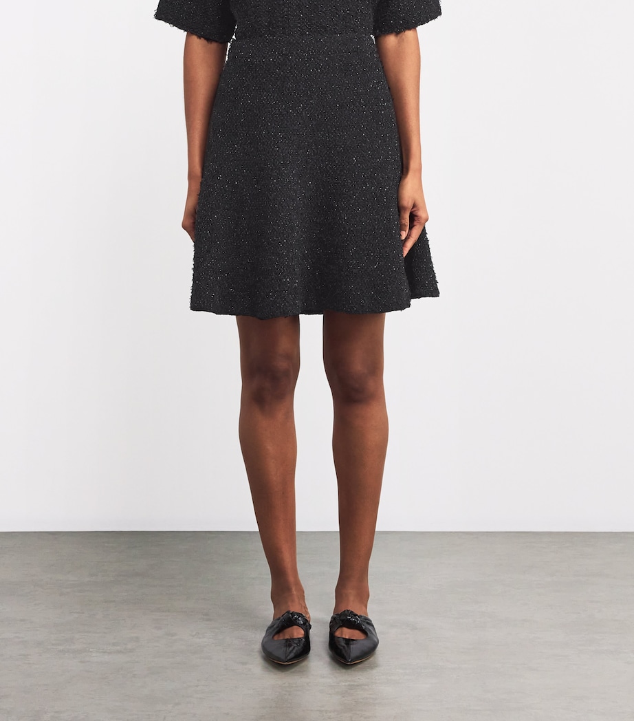 Fabiana Filippi Womens Sequinned Mini Skirt Nero Image 3
