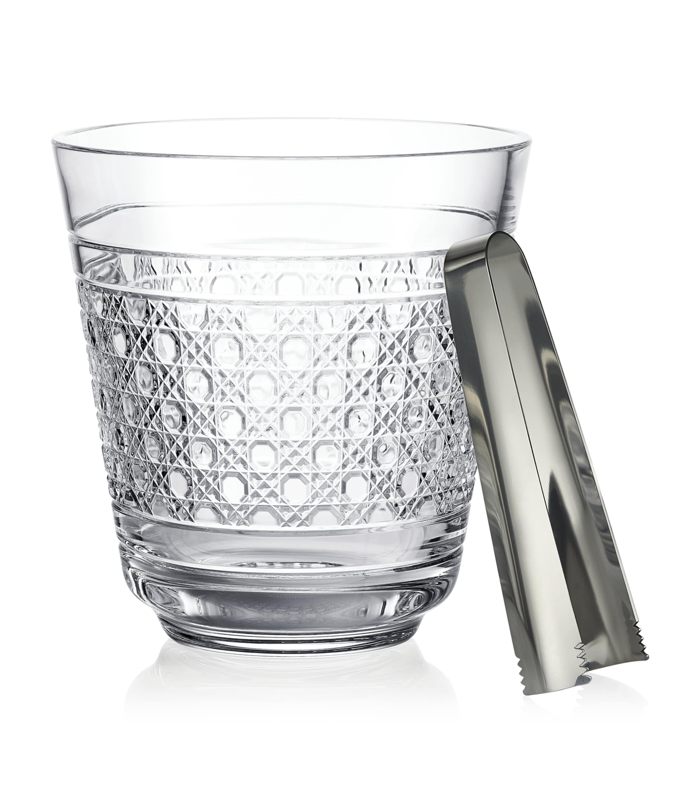 Waterford Opulence Ice Bucket And Tongs Set In Transparent