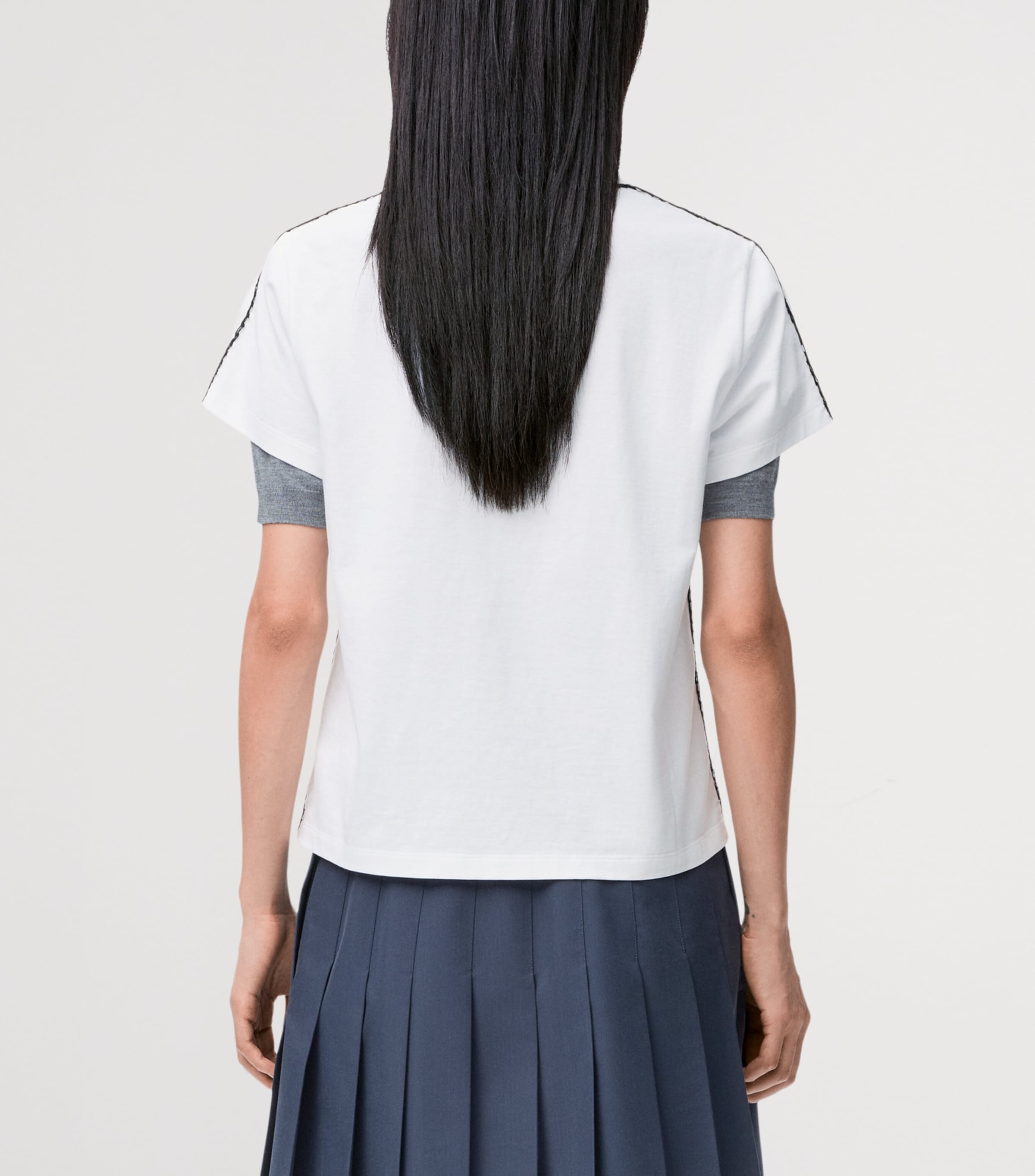 Stretch-Cotton Logo T-Shirt WHITE Image 4