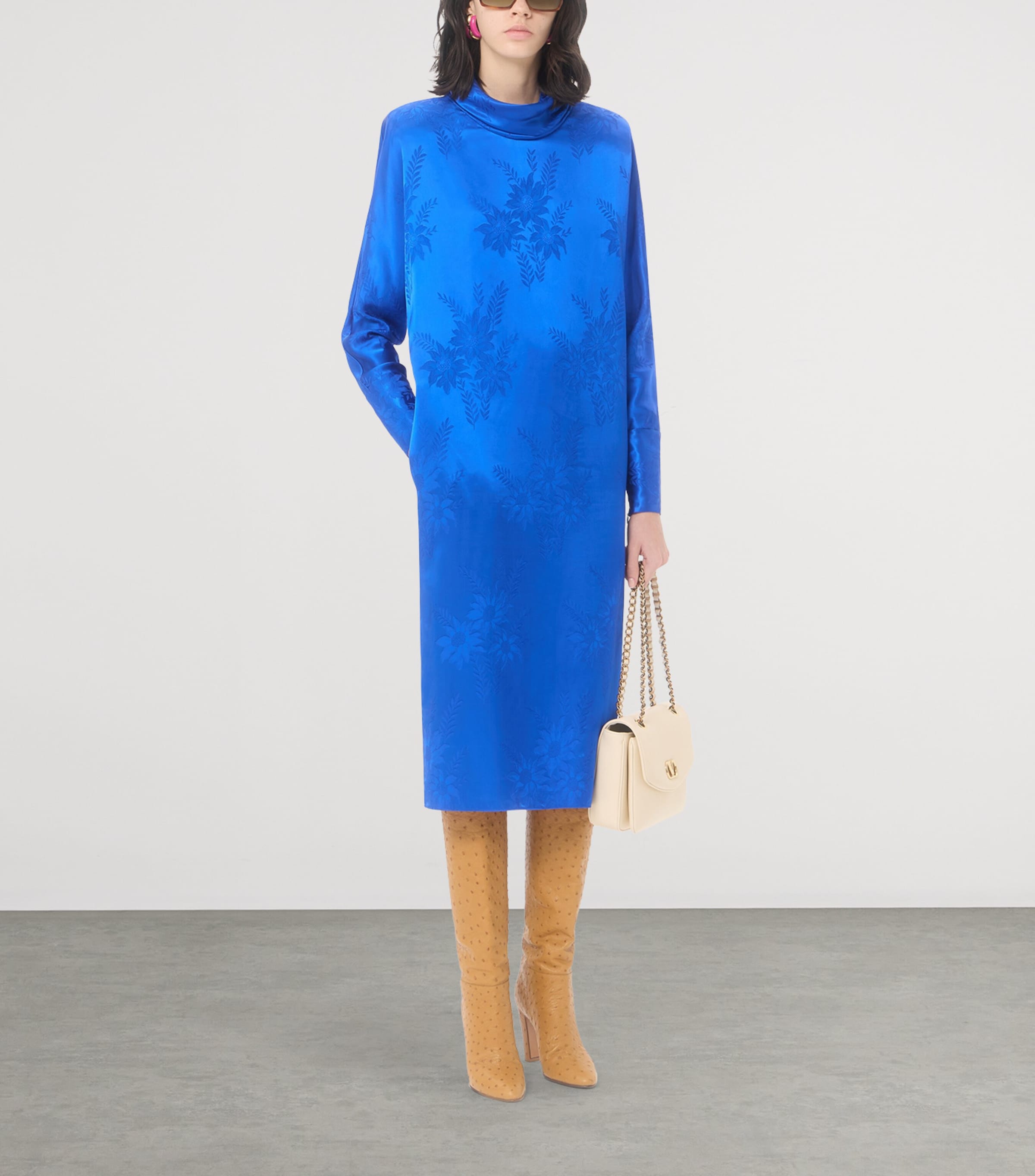 Valentino Womens Jacquard Sunflowers Midi Dress Image 2