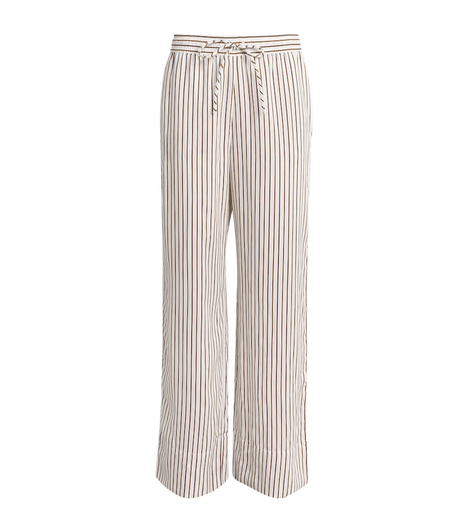 Stripe Drawstring Trousers 020 CREAM WHITE Image 1
